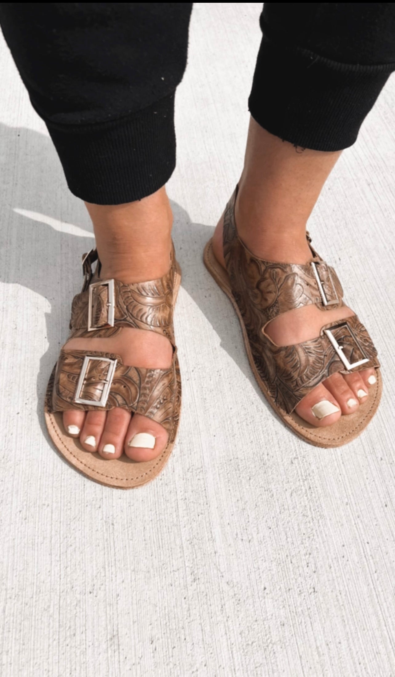 Custom Buckle Sandals with Straps