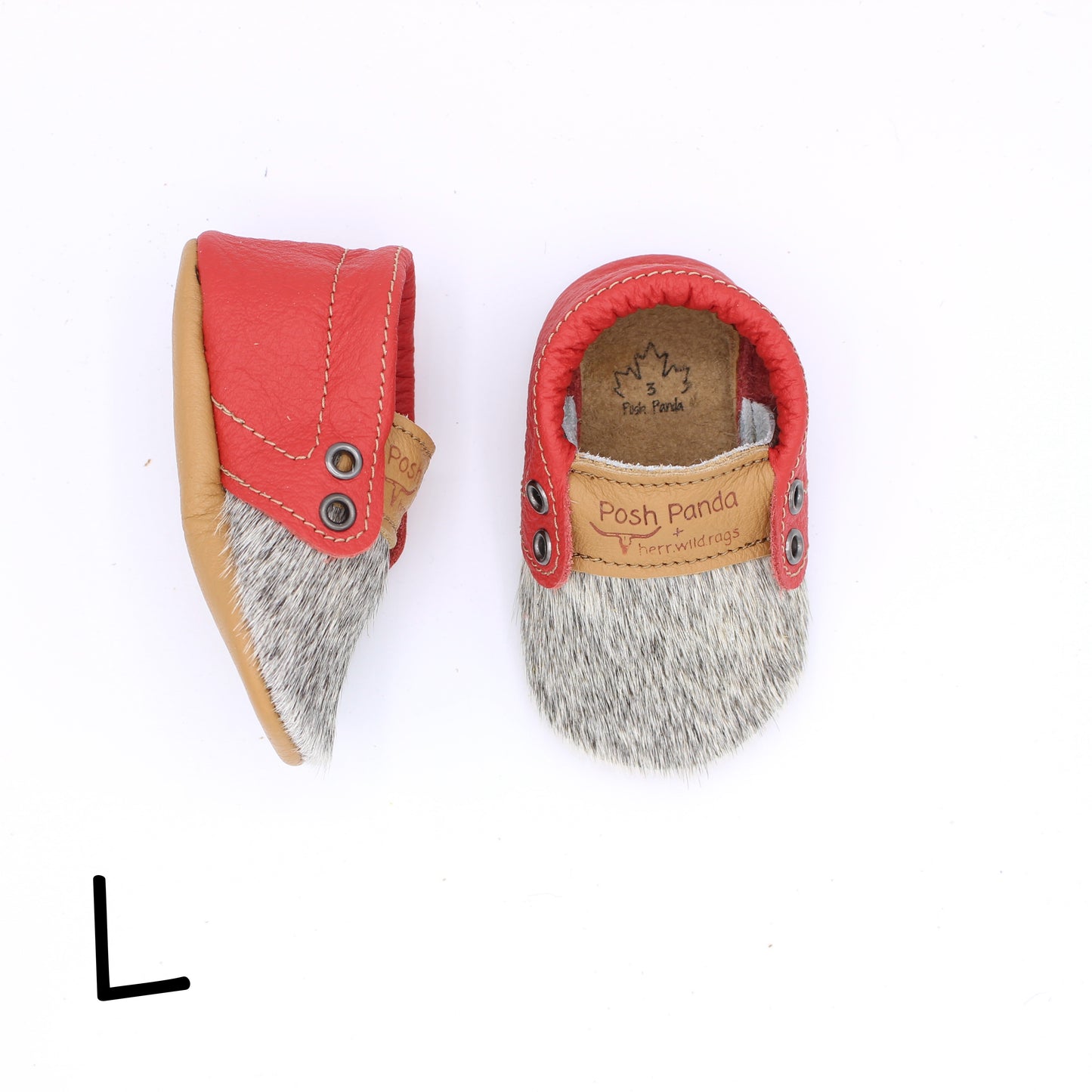 Hair Hide Mocs - BABY/TODDLER (Soft Sole) - Size 3