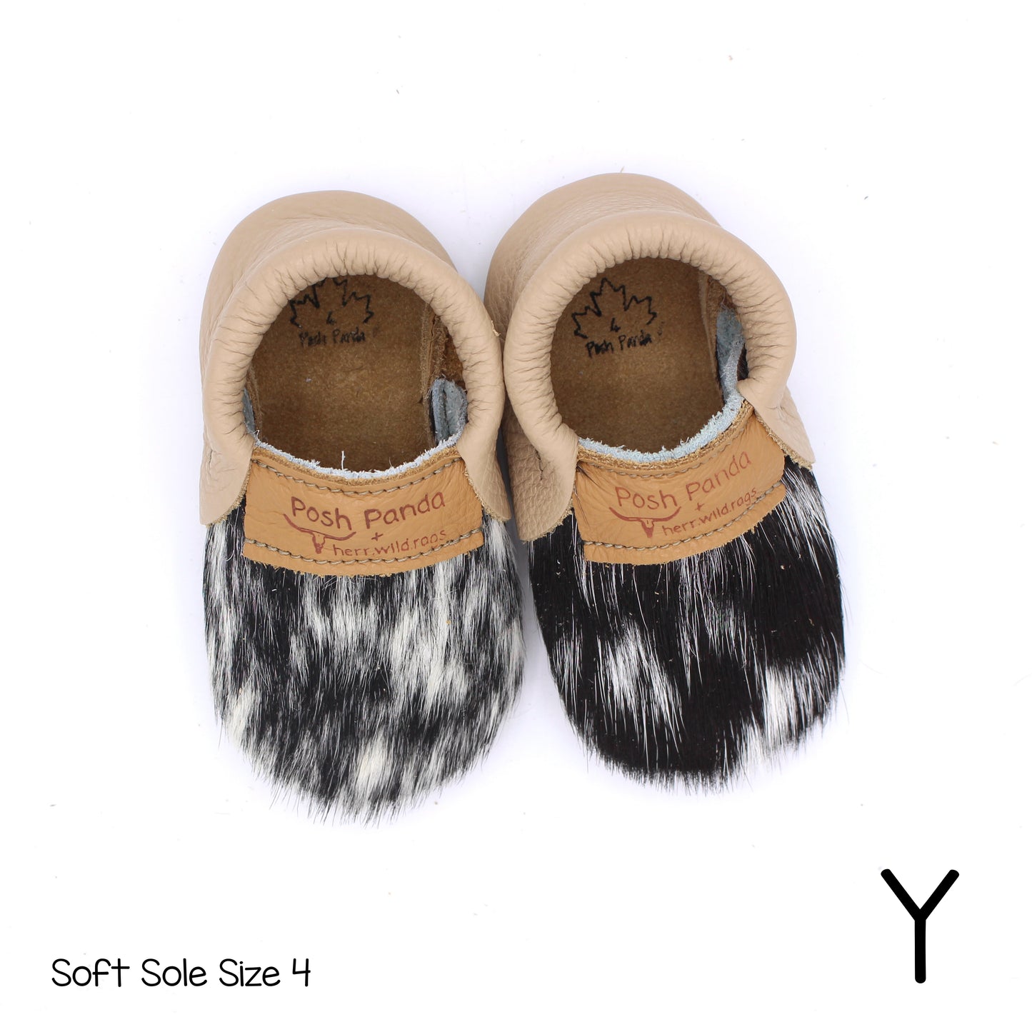 Hair Hide Mocs - BABY/TODDLER (Soft Sole) - Size 4