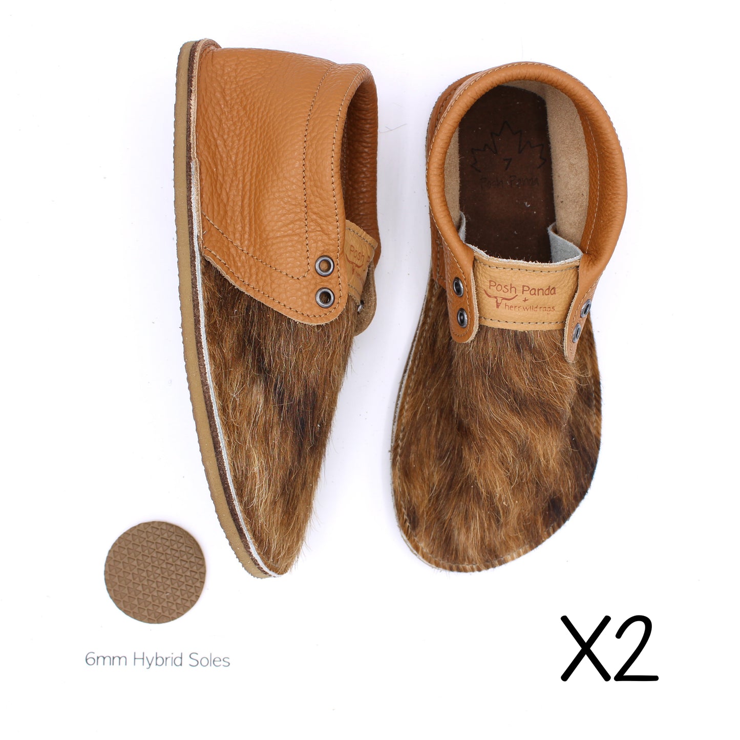 Hair Hide Collab Mocs - Ladies - SIZE 7 (4-6mm Soles)