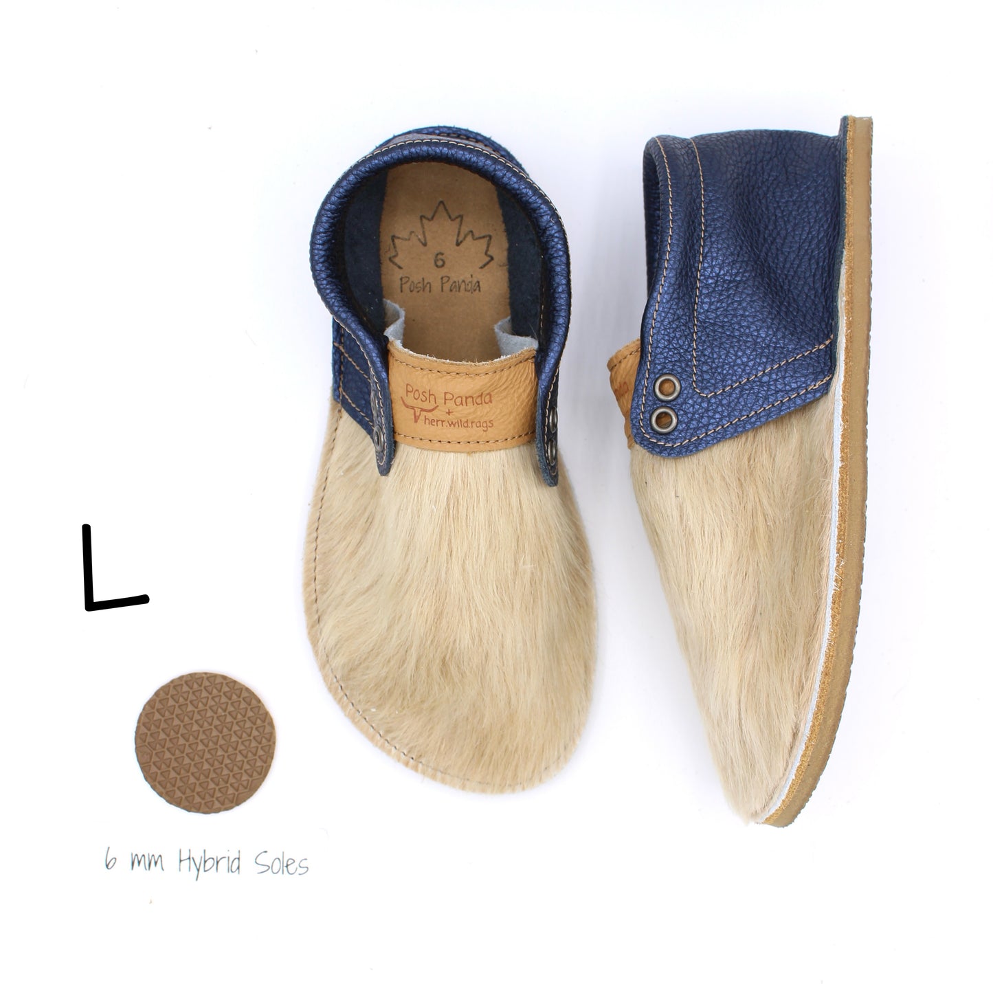 Hair Hide Collab Mocs - Ladies - SIZE 6 (4-6mm Soles)