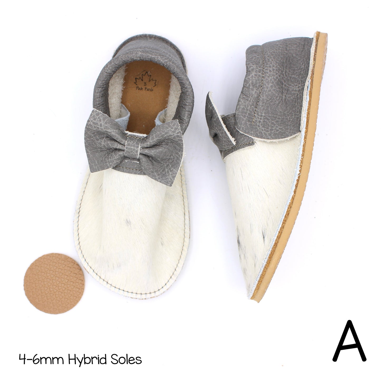 Hair Hide Mocs - YOUTH - Size 3 (4-6mm Soles)