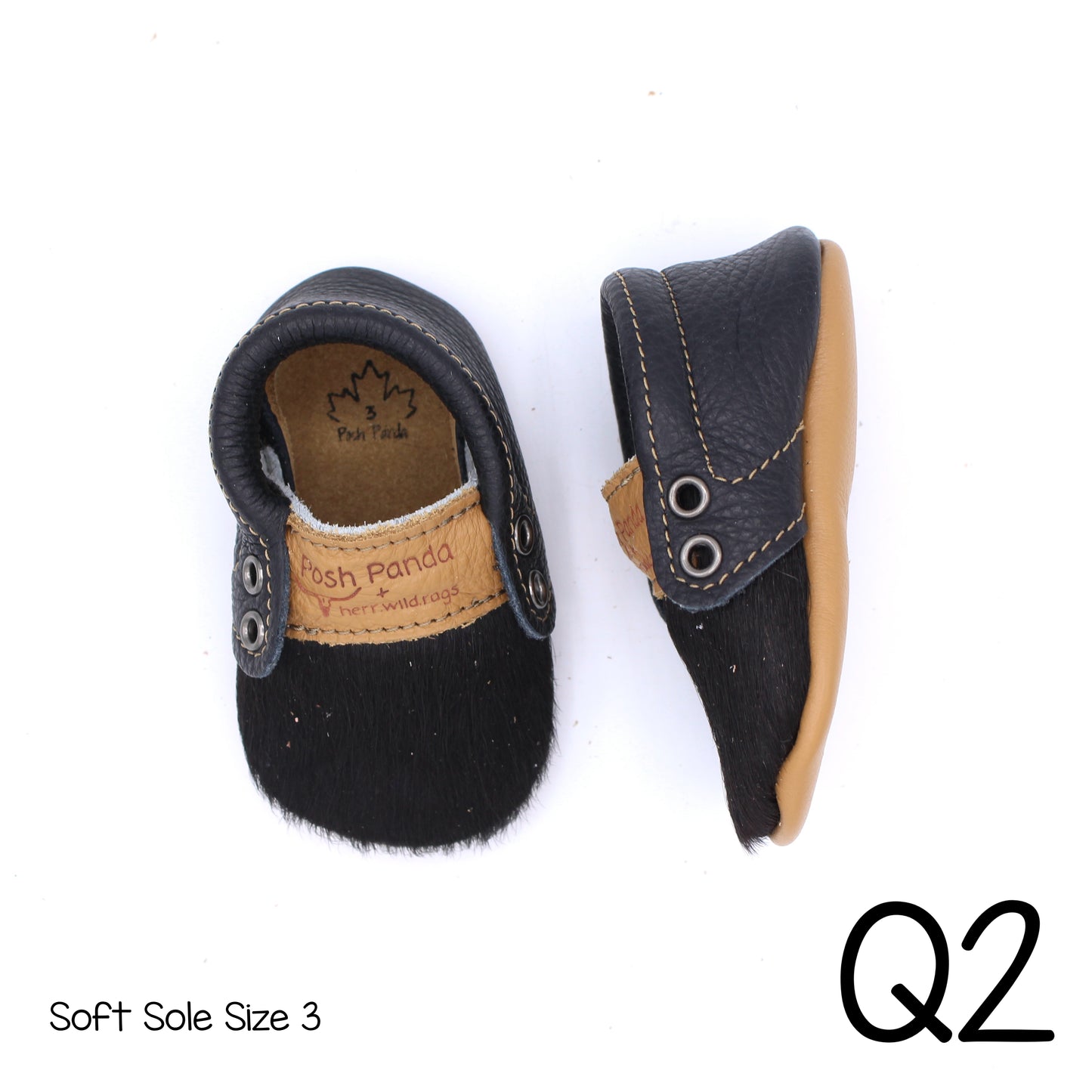 Hair Hide Mocs -  BABY/TODDLER (Soft Sole) - Size 3