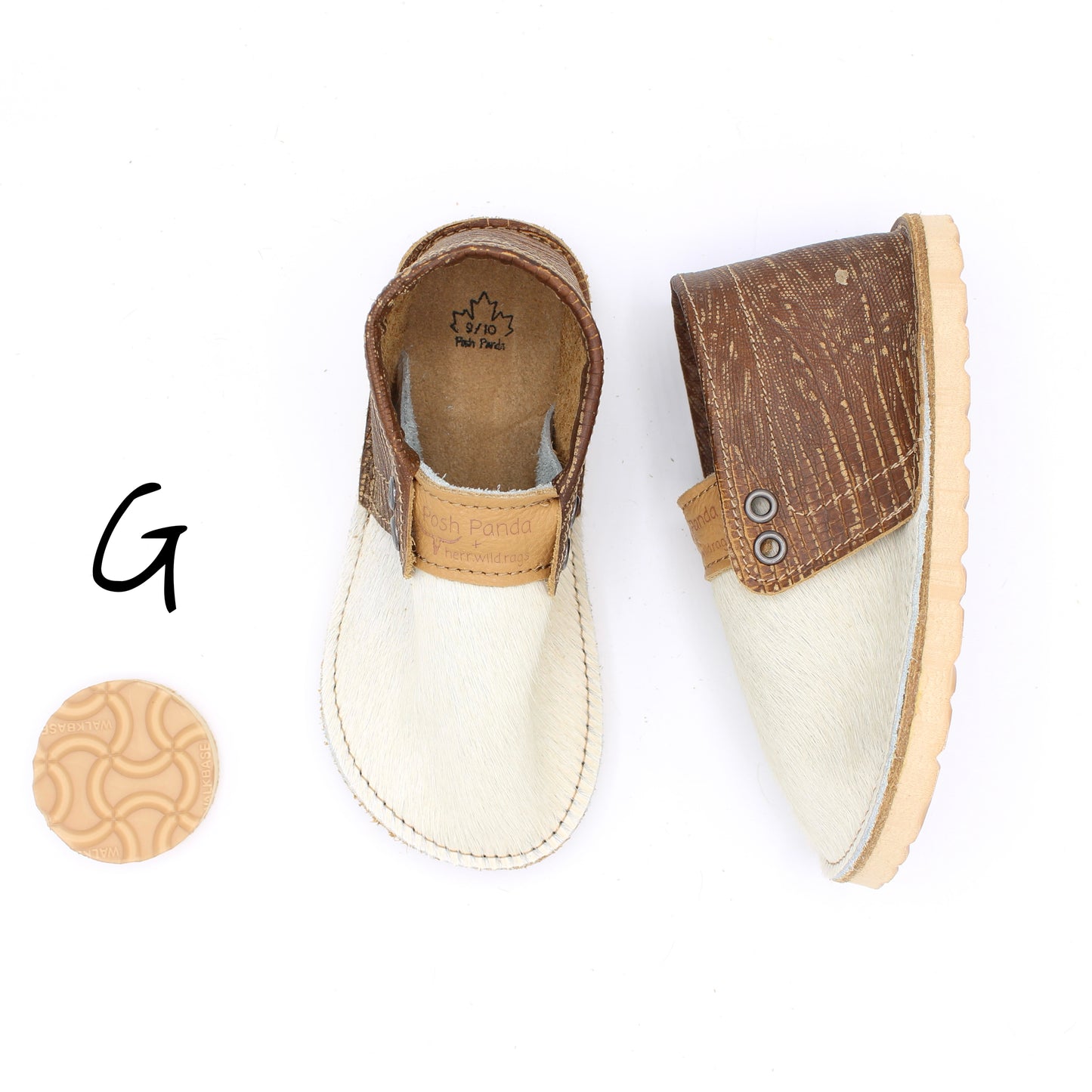 Hair Hide Mocs -  TODDLER - Size 9/10 (RUGGED Sole)