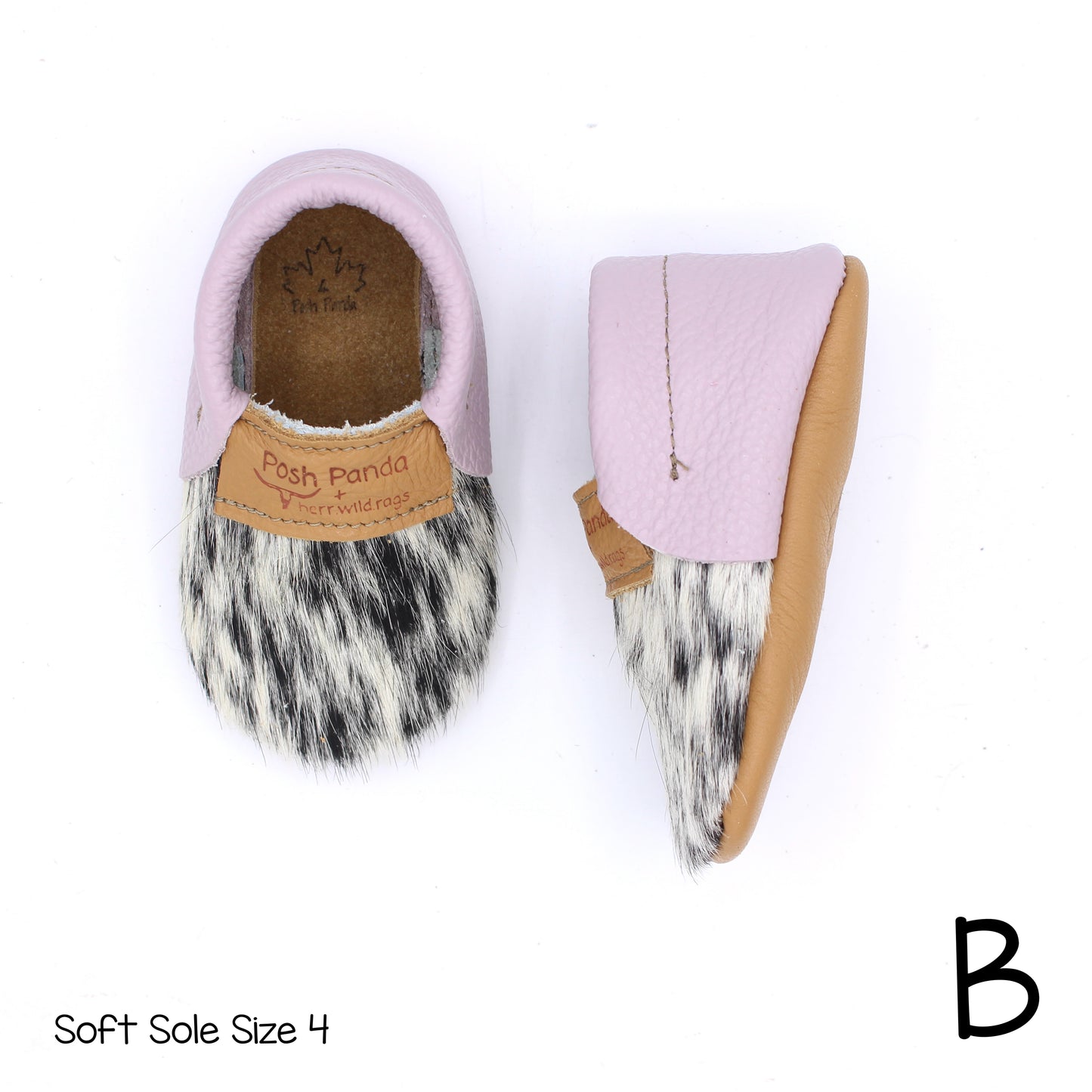 Hair Hide Mocs -  BABY/TODDLER (Soft Sole) - Size 4