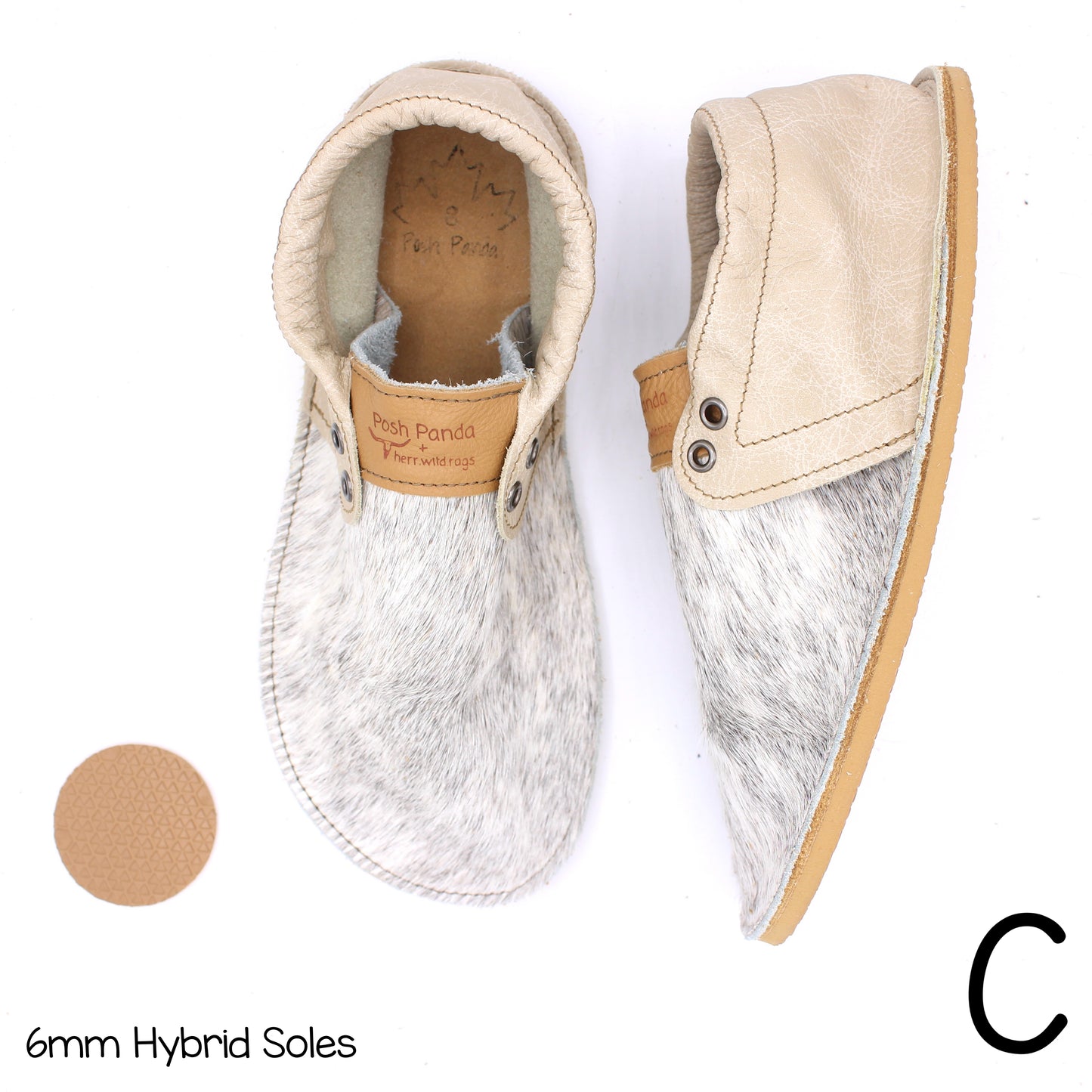 Hair Hide Collab Mocs - Ladies - SIZE 8 (4-6mm Soles)