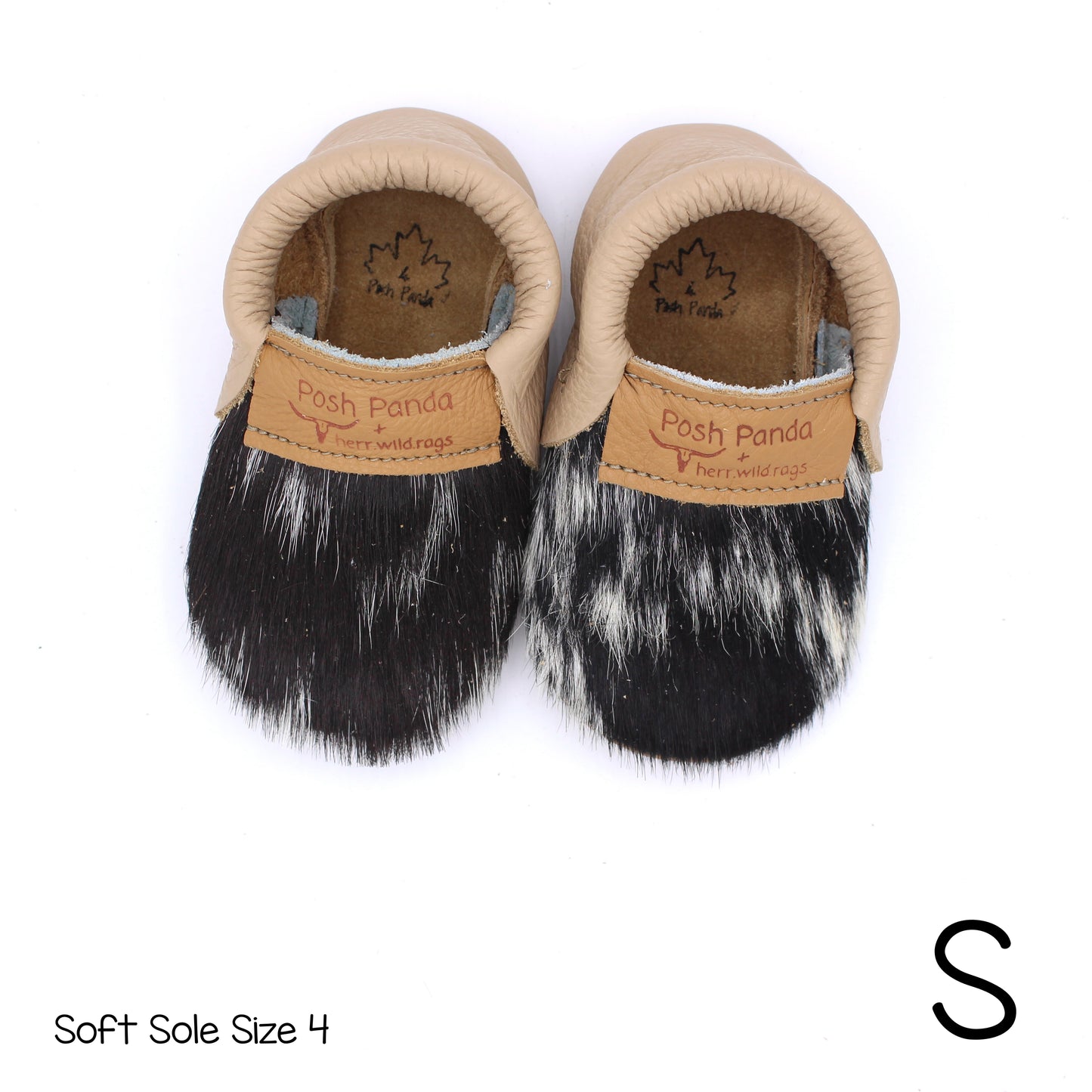 Hair Hide Mocs -  BABY/TODDLER (Soft Sole) - Size 4
