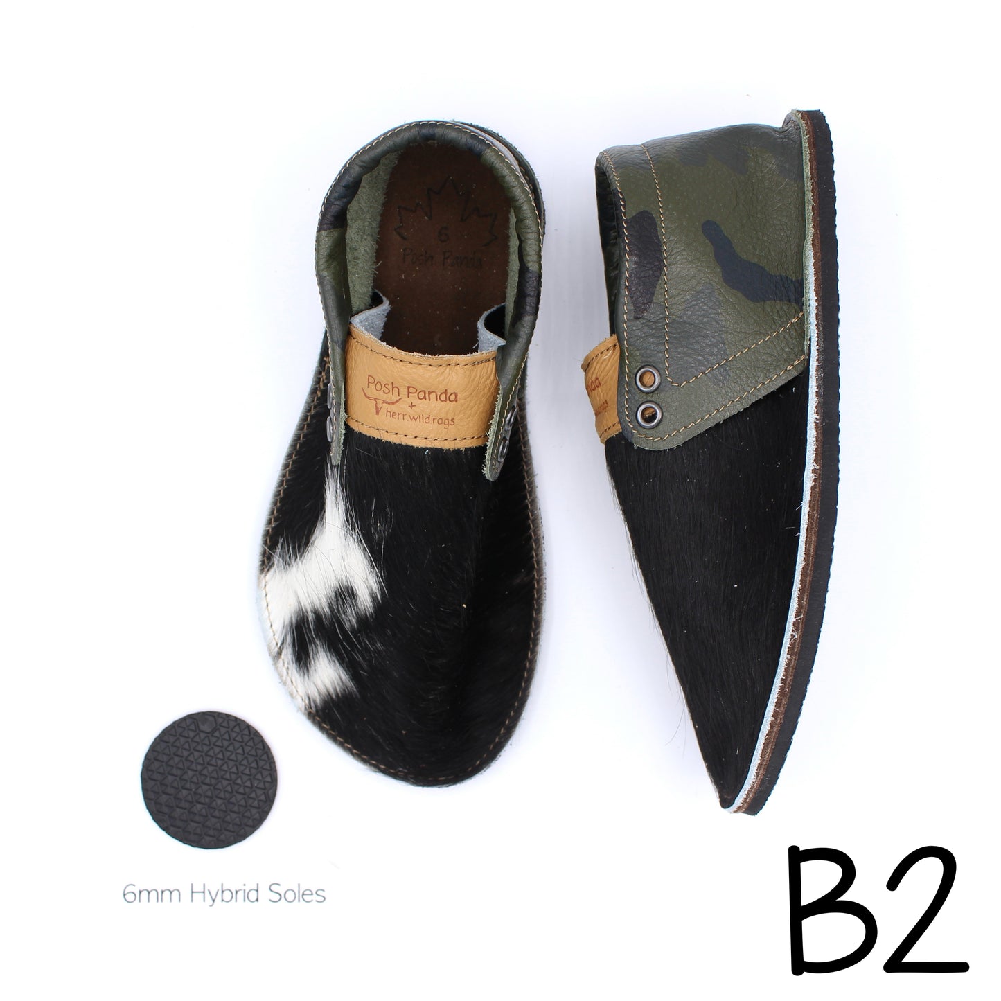 Hair Hide Collab Mocs - Ladies - SIZE 6 (4-6mm Soles)