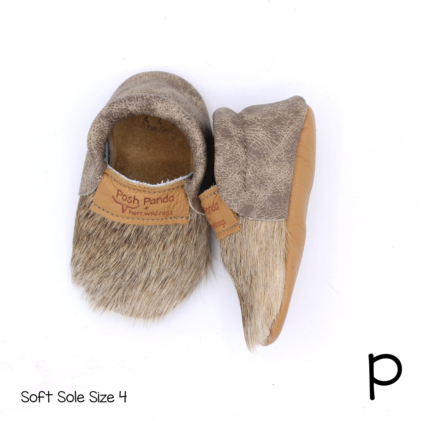 Hair Hide Mocs -  BABY/TODDLER (Soft Sole) - Size 4