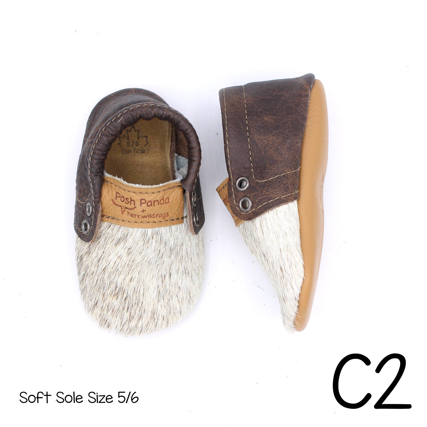 Hair Hide Mocs -  BABY/TODDLER (Soft Sole) - Size 5/6