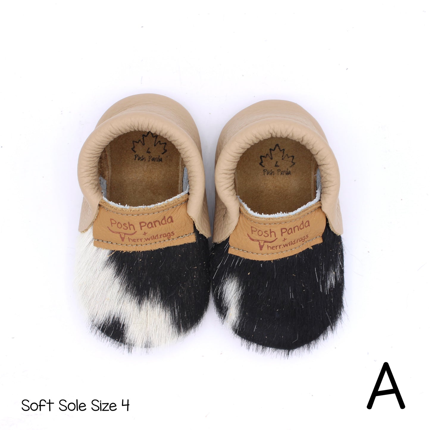 Hair Hide Mocs -  BABY/TODDLER (Soft Sole) - Size 4