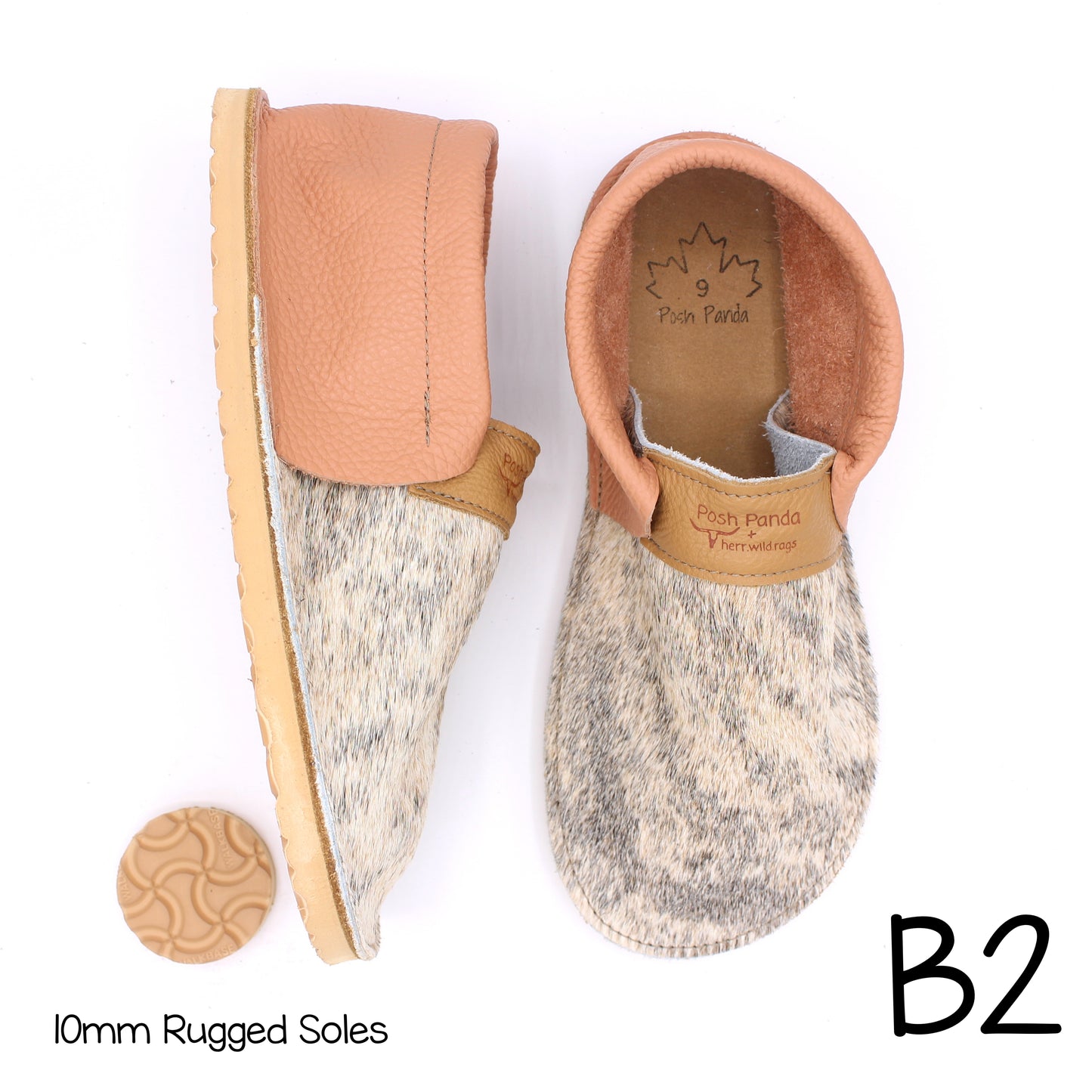 Hair Hide Collab Mocs - Ladies - SIZE 9 - RUGGED