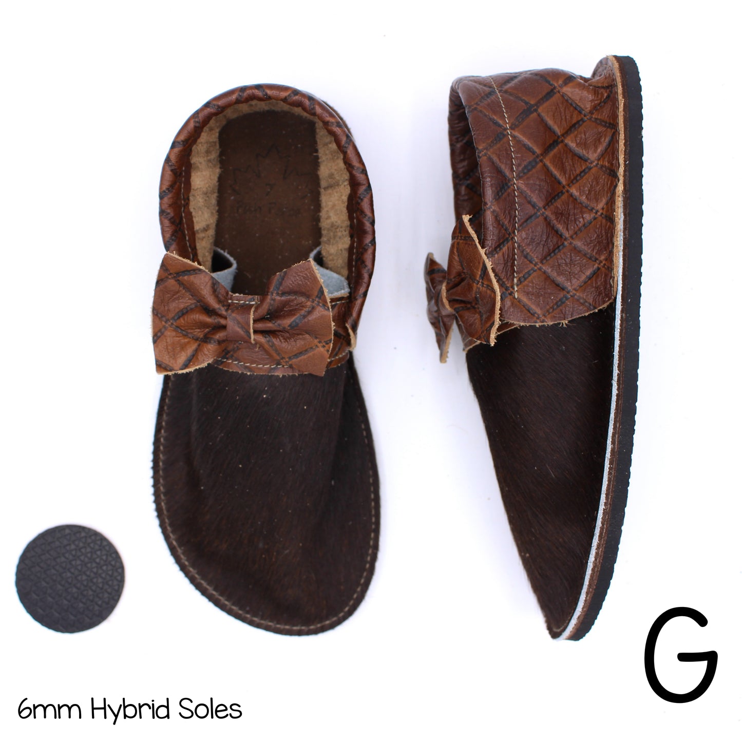 Hair Hide Collab Mocs - Ladies - SIZE 7 (4-6mm Soles)