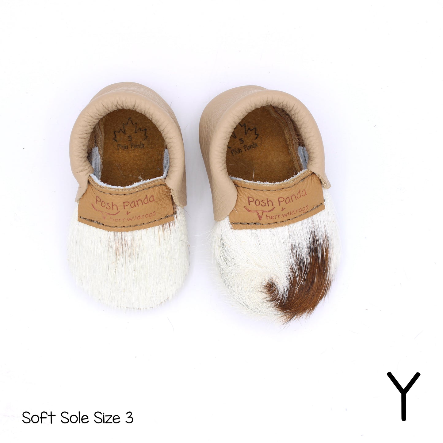 Hair Hide Mocs -  BABY/TODDLER (Soft Sole) - Size 3