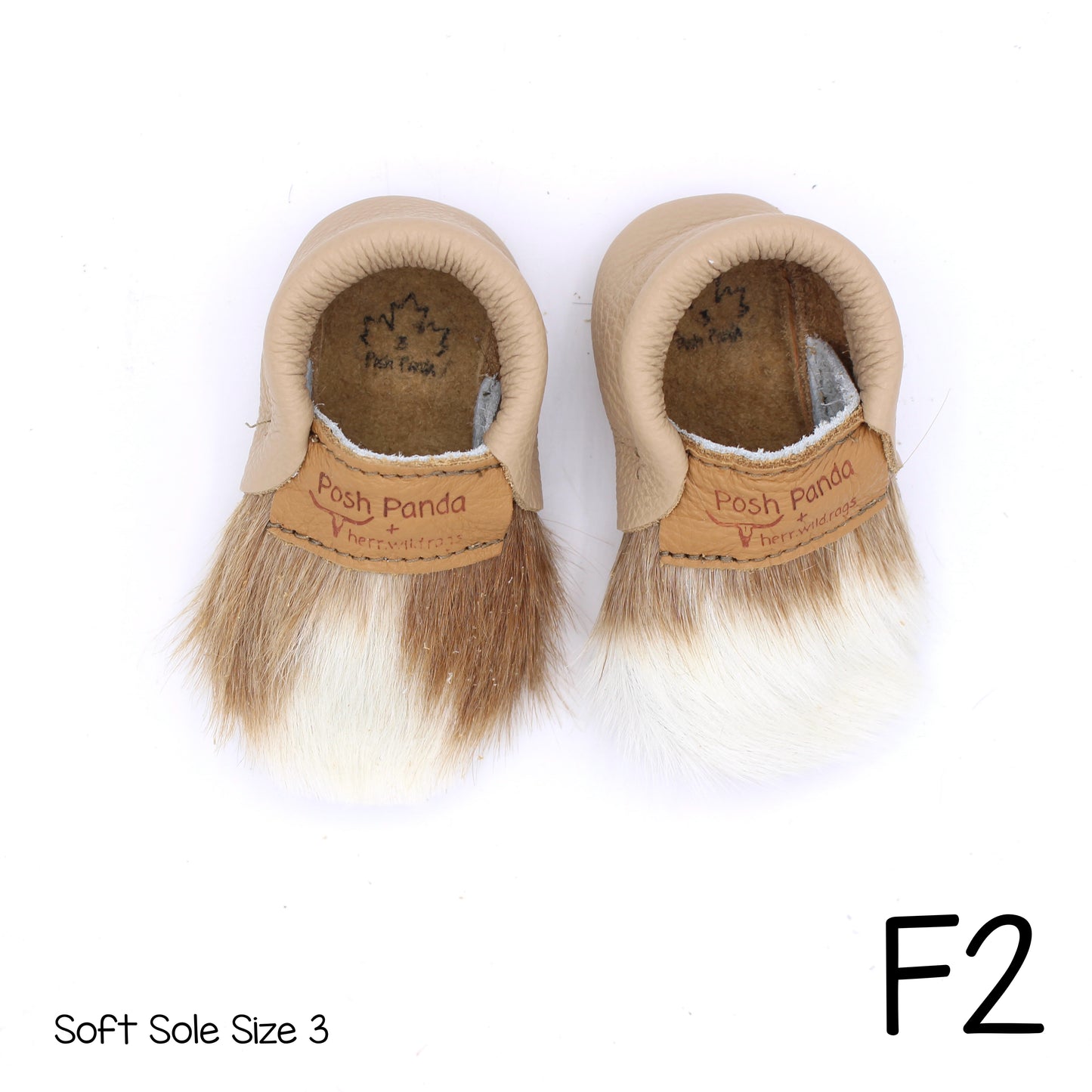 Hair Hide Mocs -  BABY/TODDLER (Soft Sole) - Size 3