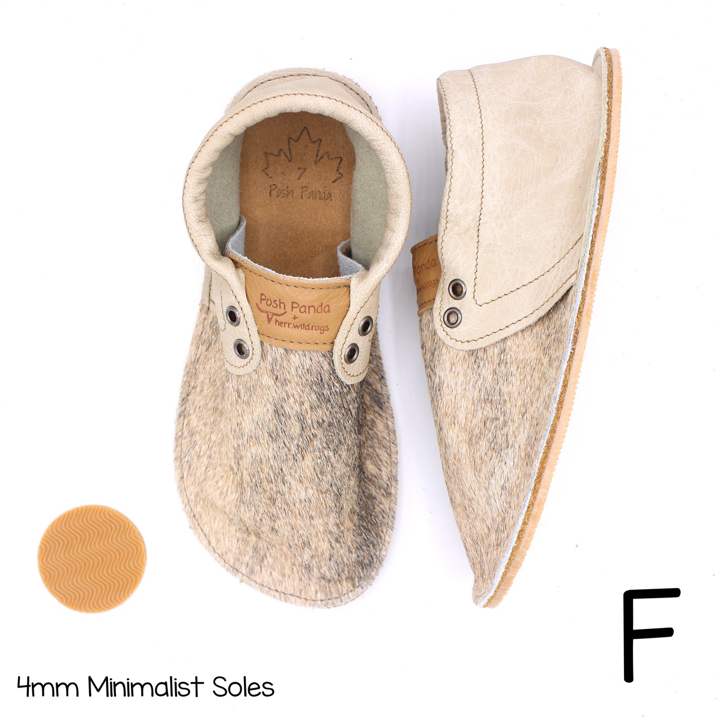 Hair Hide Collab Mocs - Ladies - SIZE 7 (4-6mm Soles)