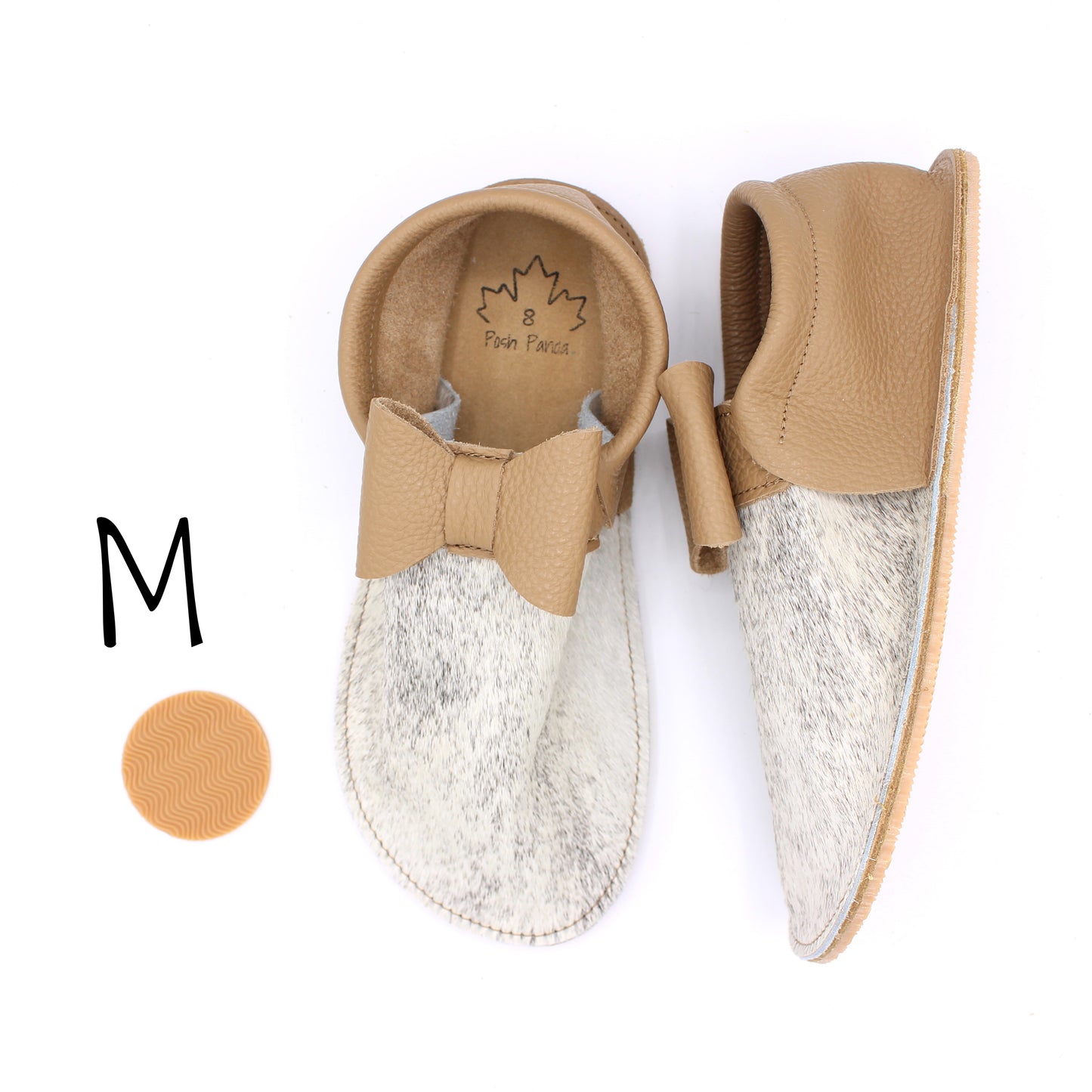 Hair Hide Collab Mocs - Ladies - SIZE 8 (4-6mm Soles)