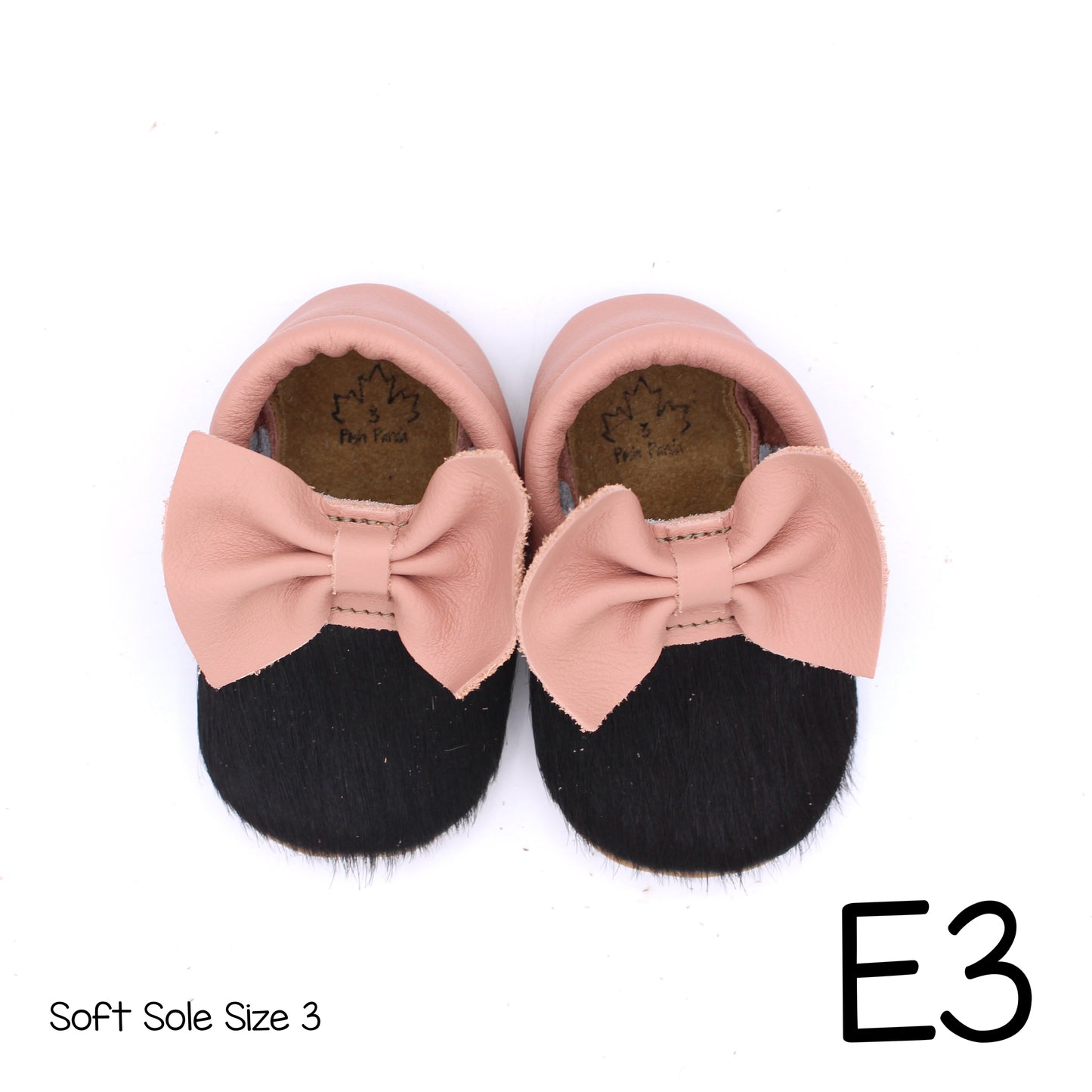 Hair Hide Mocs -  BABY/TODDLER (Soft Sole) - Size 3