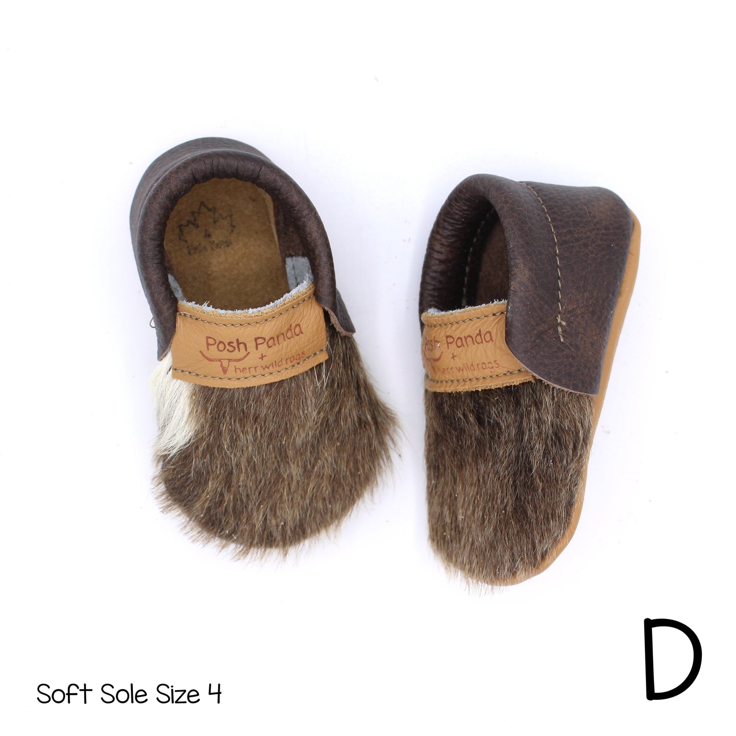 Hair Hide Mocs -  BABY/TODDLER (Soft Sole) - Size 4