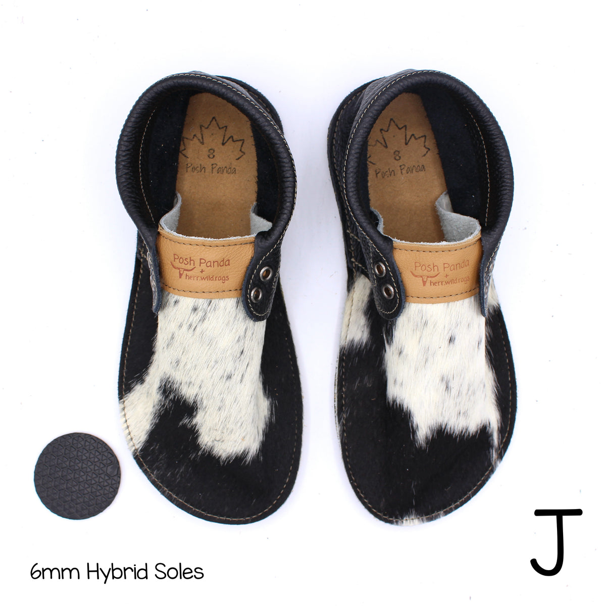 Hair Hide Collab Mocs - Ladies - SIZE 8 (4-6mm Soles)