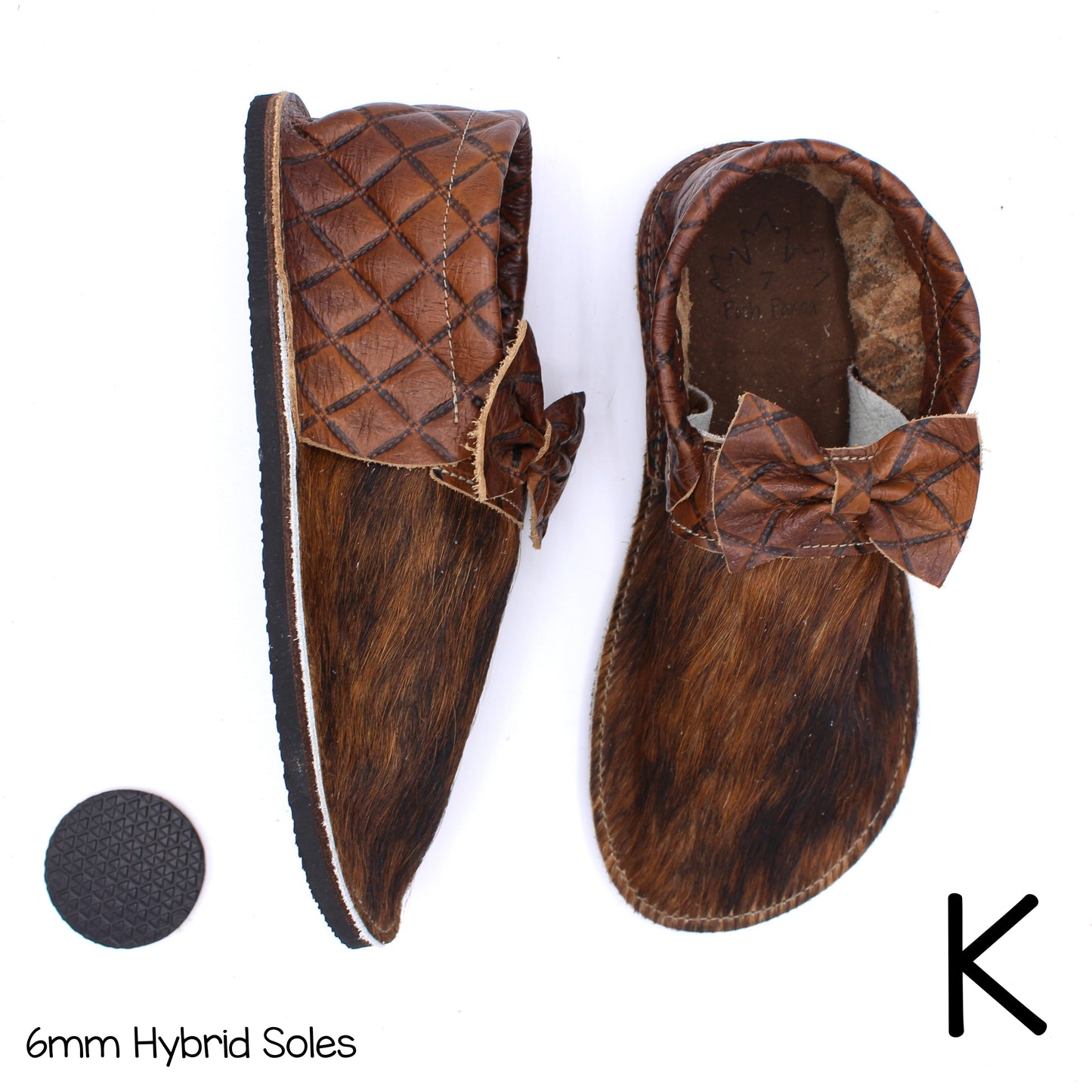 Hair Hide Collab Mocs - Ladies - SIZE 7 (4-6mm Soles)