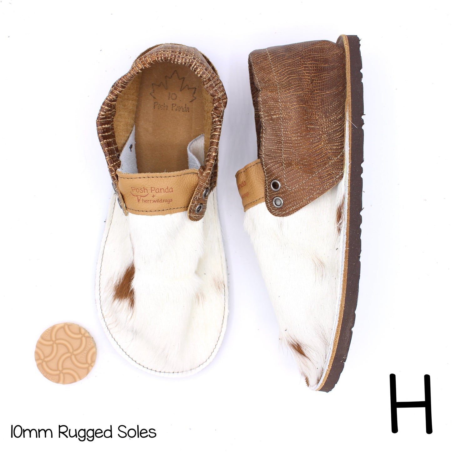 Hair Hide Collab Mocs - Ladies - SIZE 10 - RUGGED