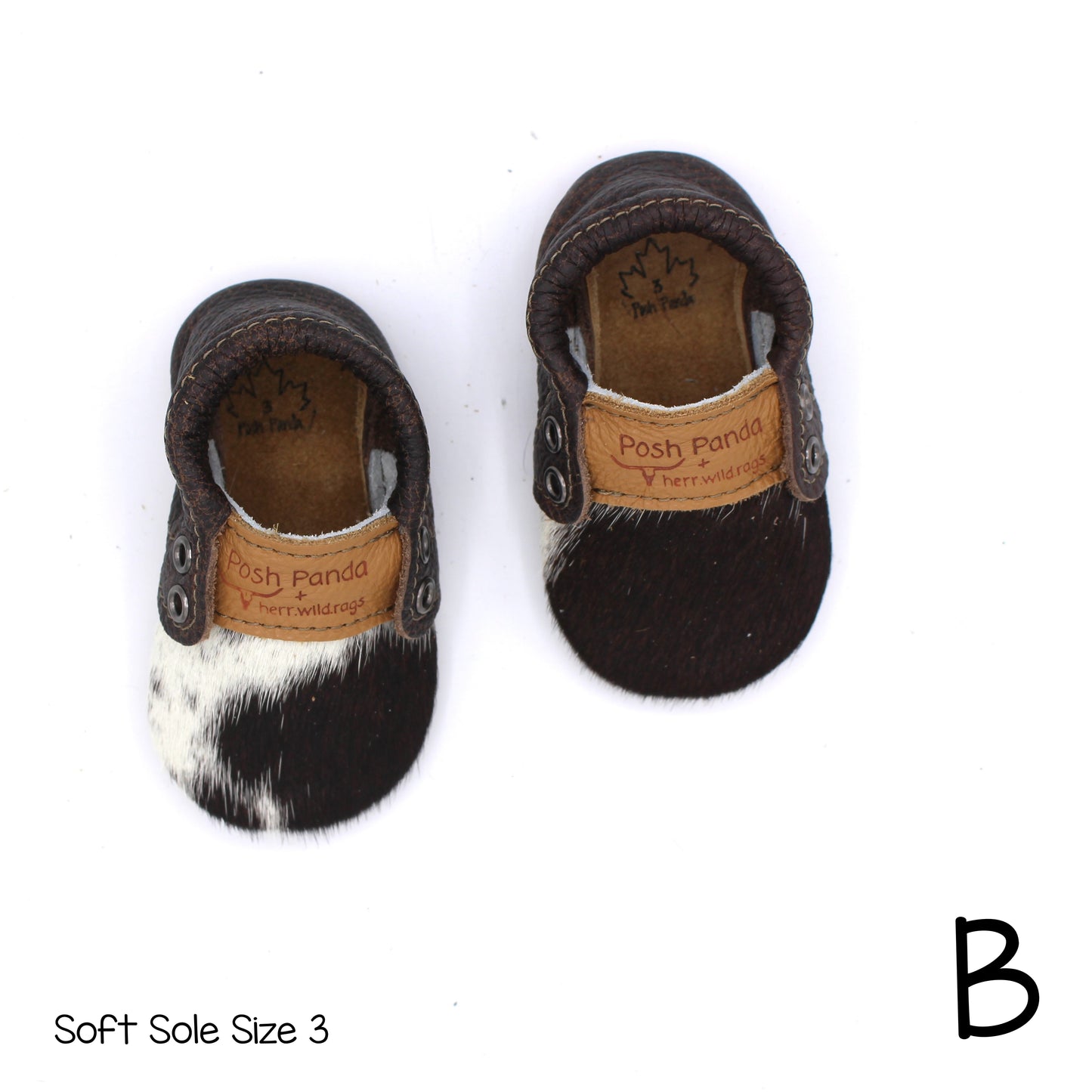 Hair Hide Mocs -  BABY/TODDLER (Soft Sole) - Size 3