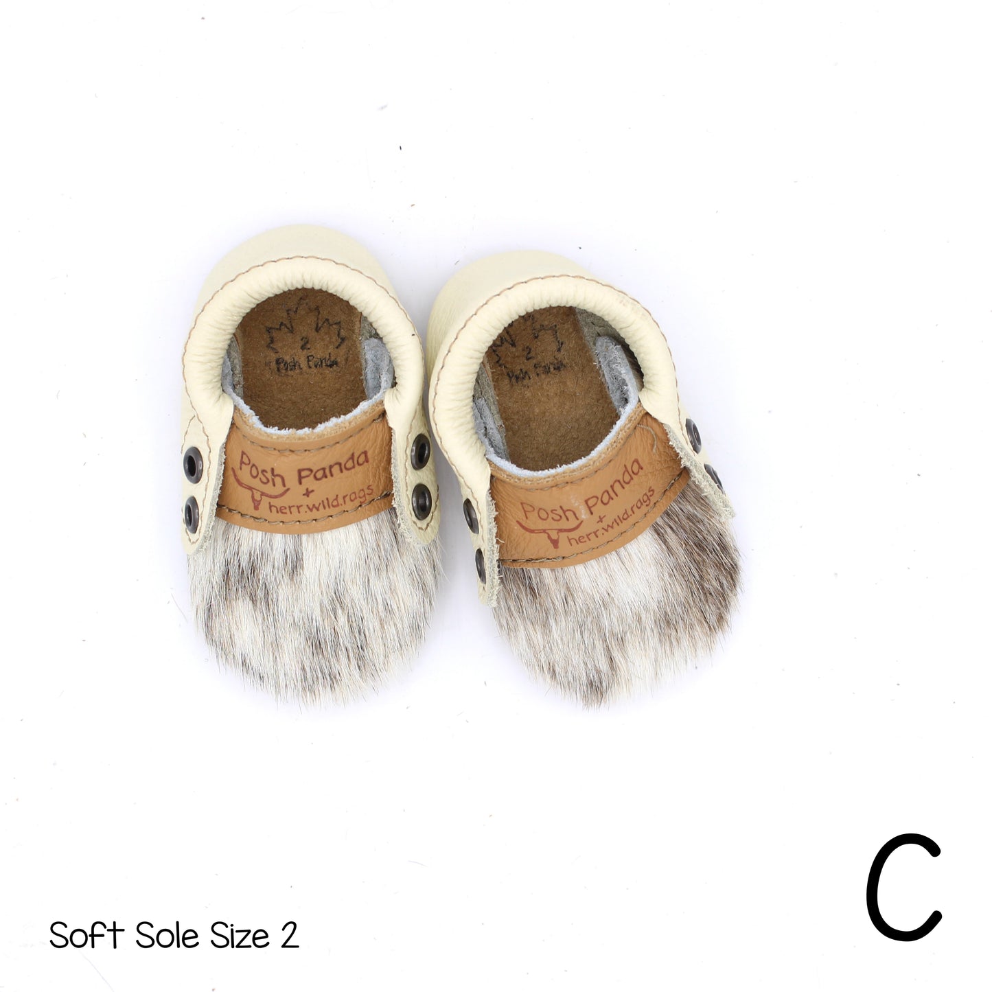 Hair Hide Mocs -  BABY/TODDLER (Soft Sole) - Size 2
