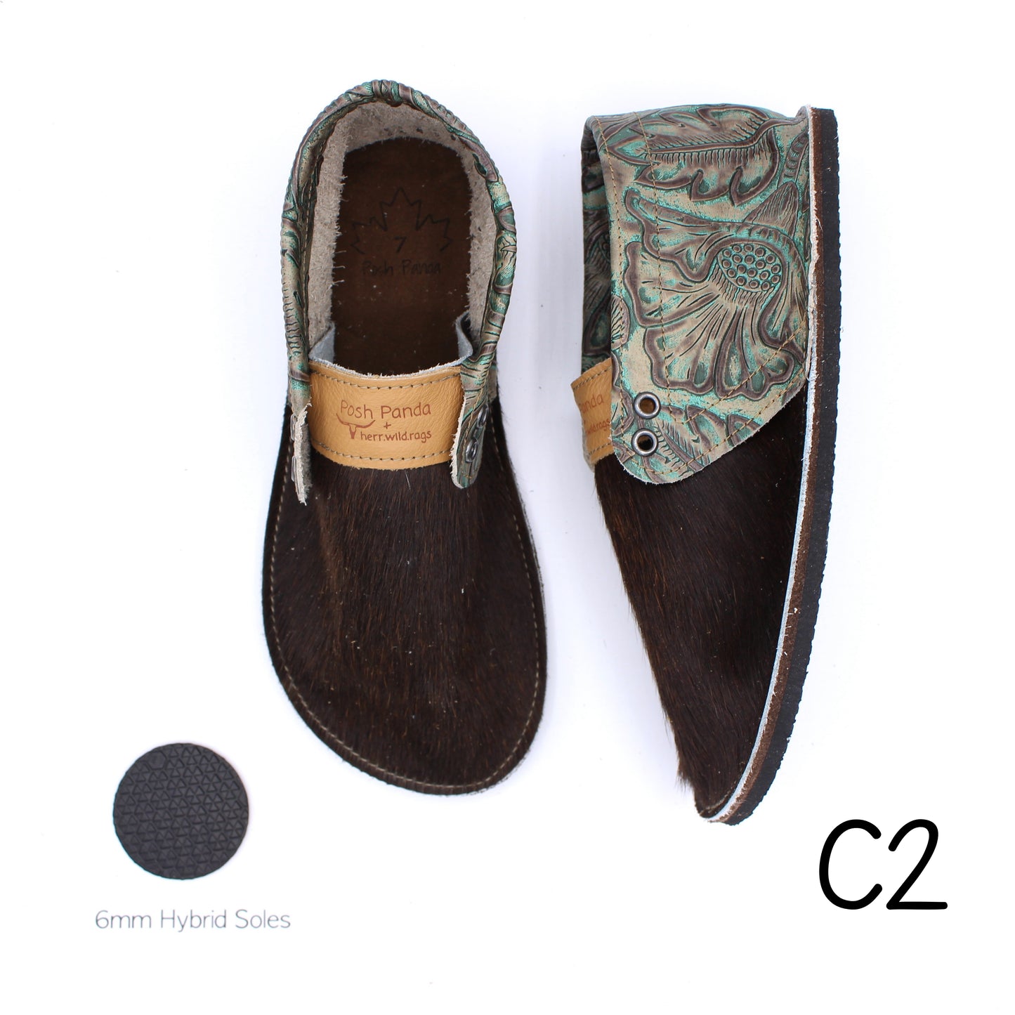 Hair Hide Collab Mocs - Ladies - SIZE 7 (4-6mm Soles)