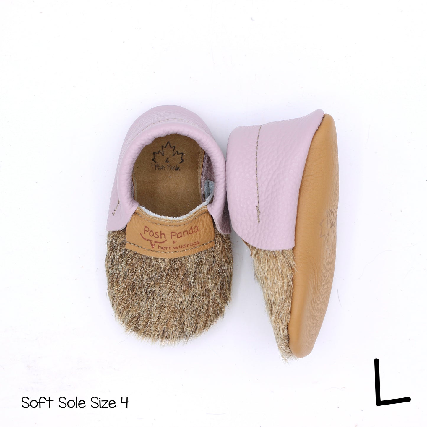 Hair Hide Mocs -  BABY/TODDLER (Soft Sole) - Size 4