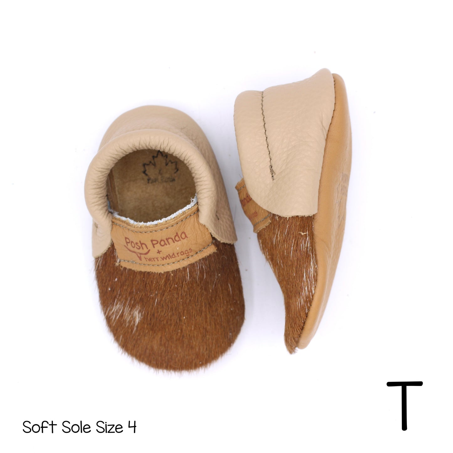 Hair Hide Mocs -  BABY/TODDLER (Soft Sole) - Size 4