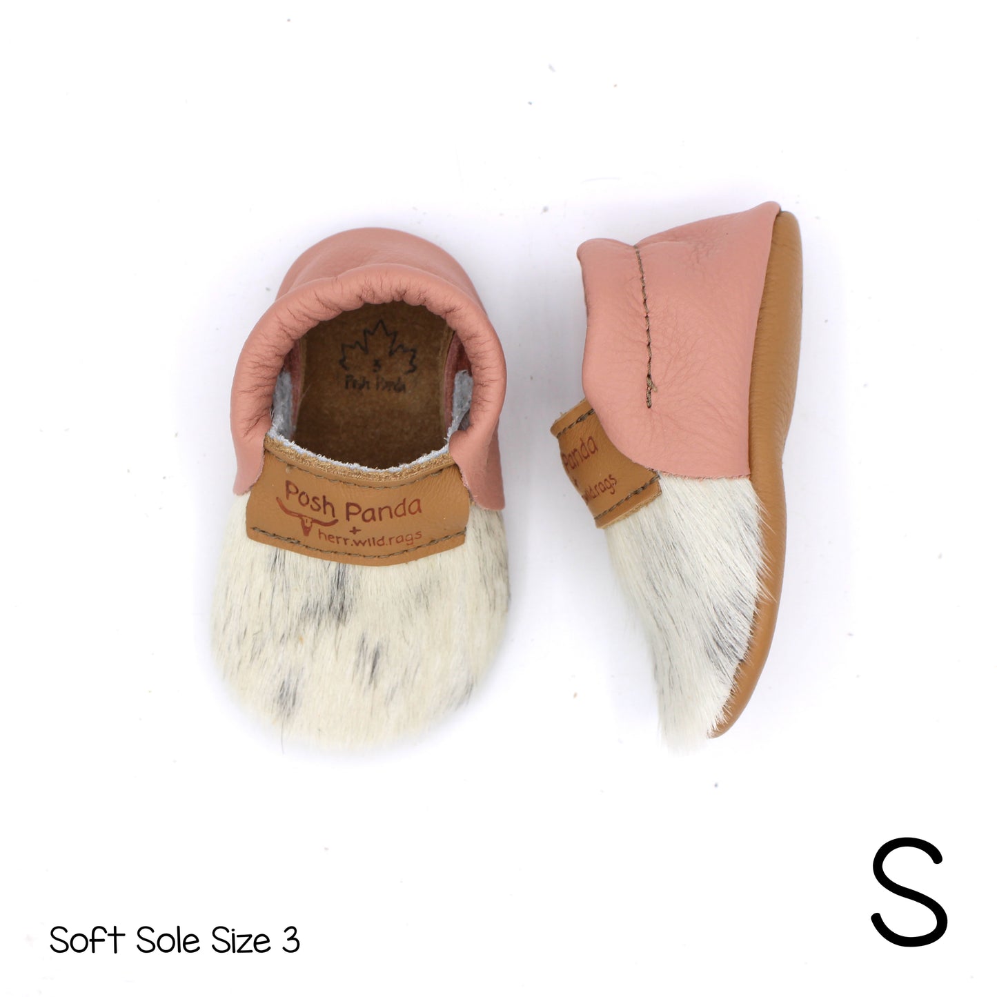 Hair Hide Mocs -  BABY/TODDLER (Soft Sole) - Size 3