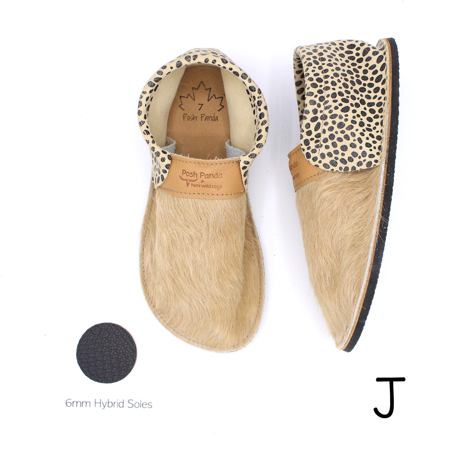 Hair Hide Collab Mocs - Ladies - SIZE 7 (4-6mm Soles)