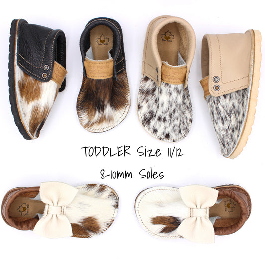 Hair Hide Mocs -  TODDLER - Size 11/12 (RUGGED Sole)