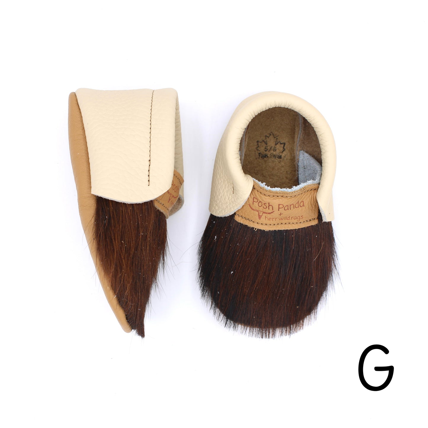 Hair Hide Mocs -  BABY/TODDLER (Soft Sole) - Size 5/6