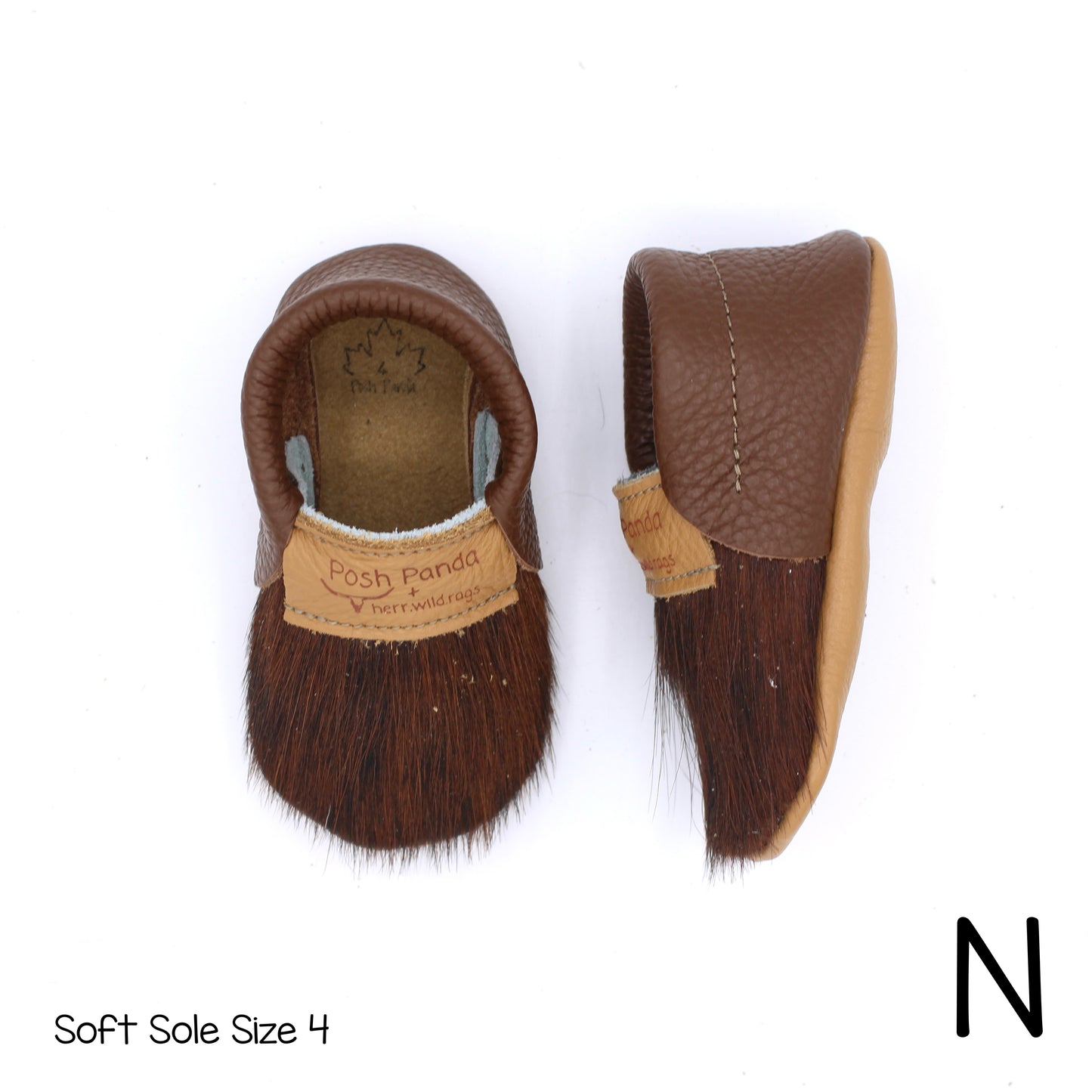 Hair Hide Mocs -  BABY/TODDLER (Soft Sole) - Size 4