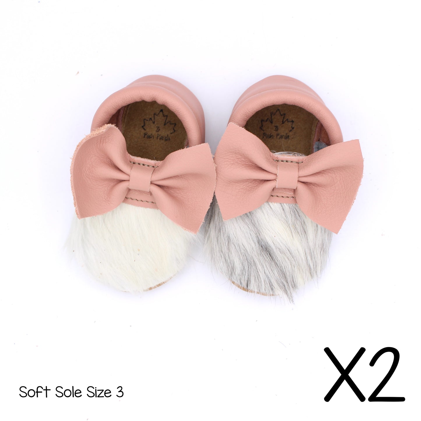 Hair Hide Mocs -  BABY/TODDLER (Soft Sole) - Size 3