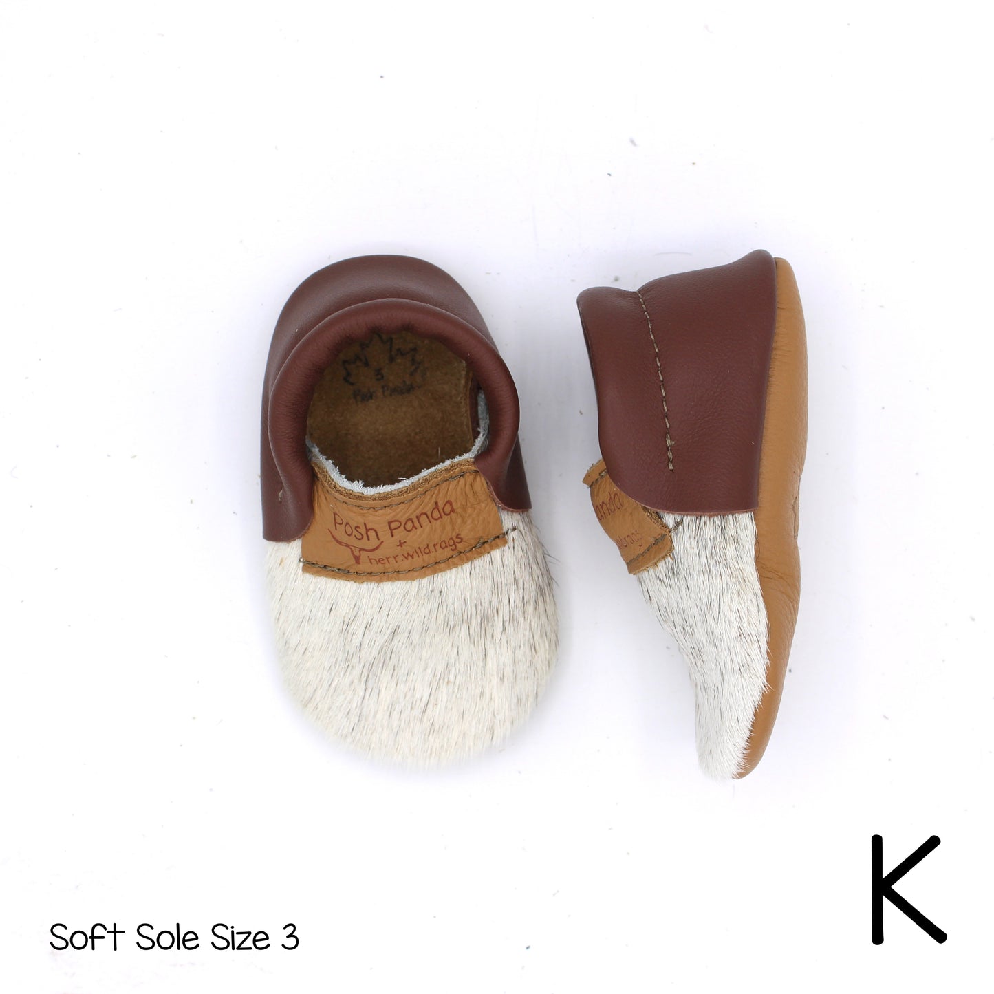 Hair Hide Mocs -  BABY/TODDLER (Soft Sole) - Size 3