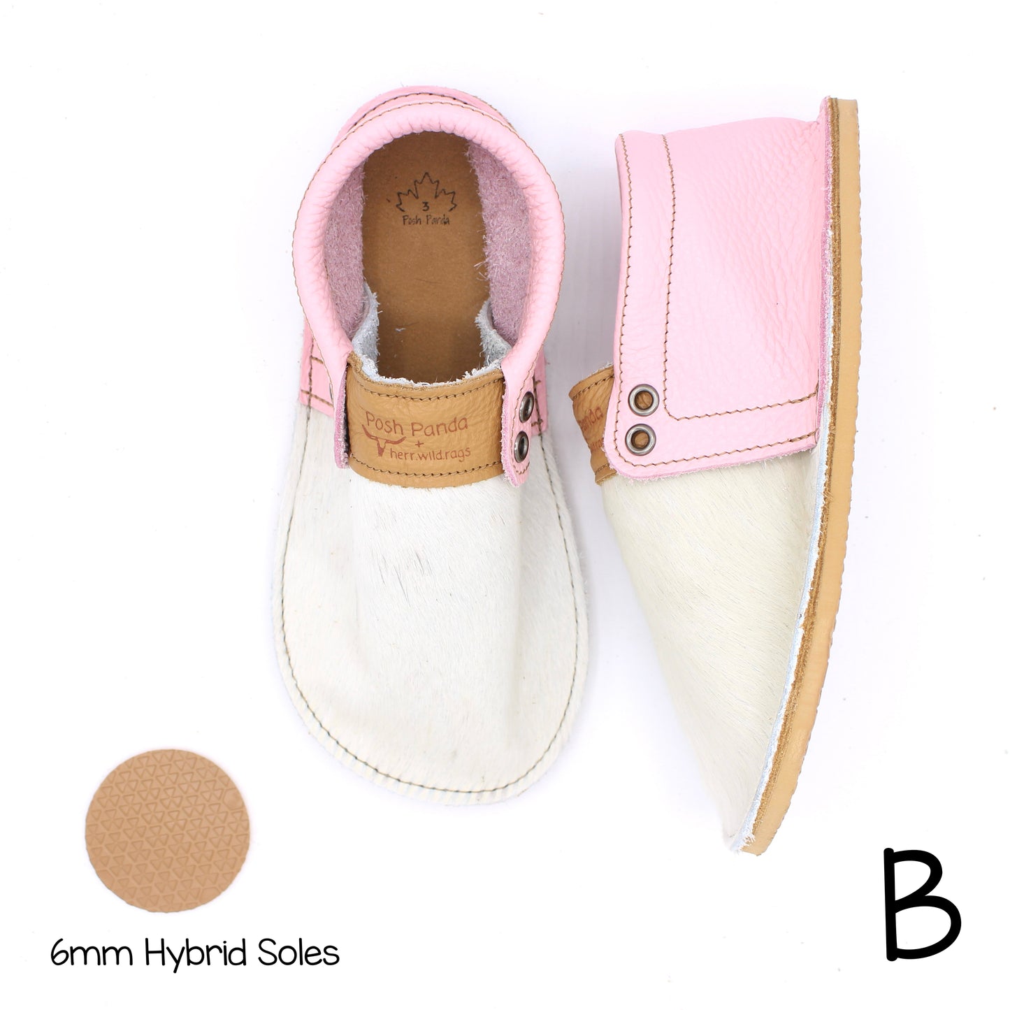 Hair Hide Mocs - YOUTH - Size 3 (4-6mm Soles)