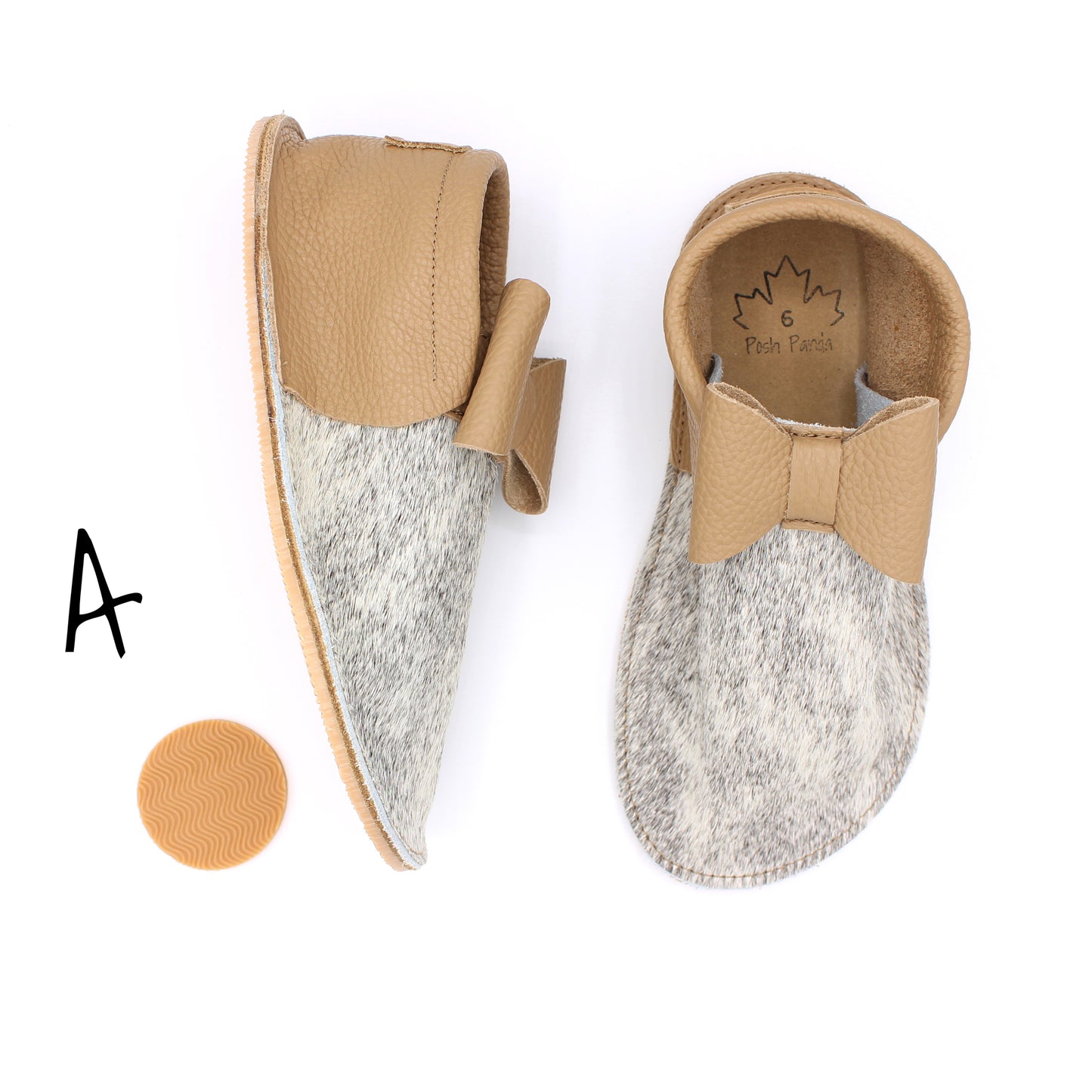 Hair Hide Collab Mocs - Ladies - SIZE 6 (4-6mm Soles)