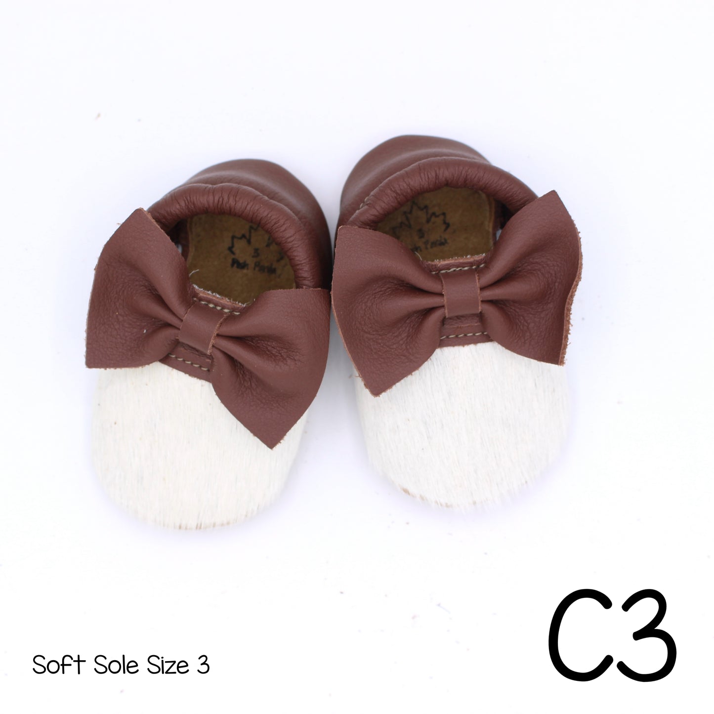 Hair Hide Mocs -  BABY/TODDLER (Soft Sole) - Size 3