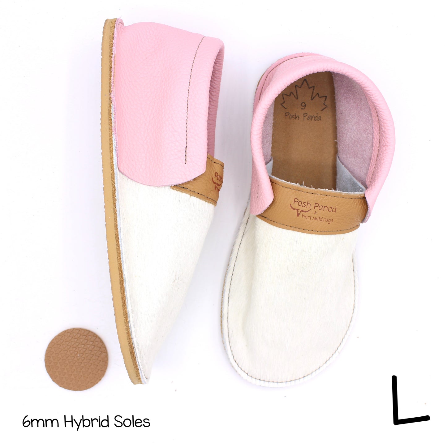 Hair Hide Collab Mocs - Ladies - SIZE 9 (4-6mm Soles)