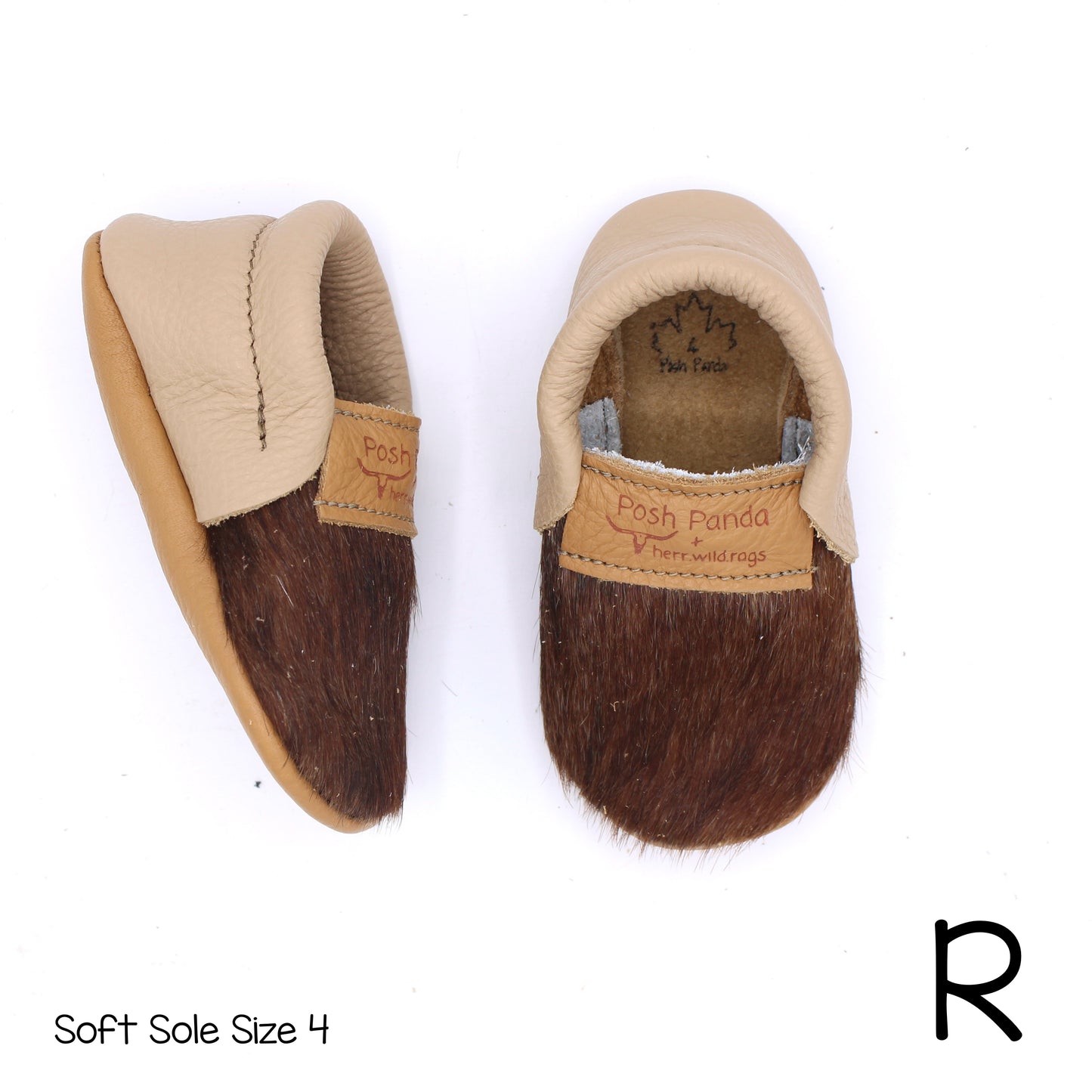 Hair Hide Mocs -  BABY/TODDLER (Soft Sole) - Size 4