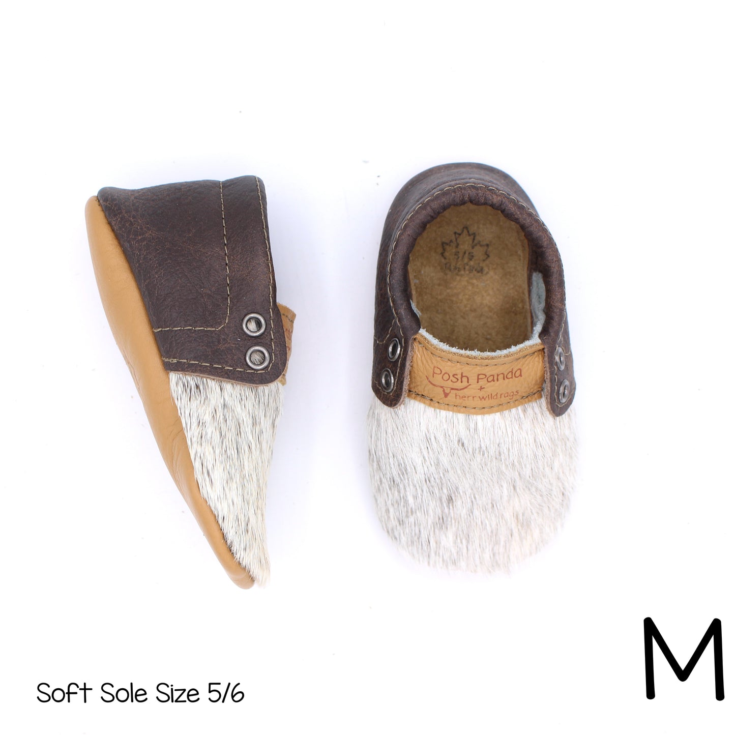Hair Hide Mocs -  BABY/TODDLER (Soft Sole) - Size 5/6