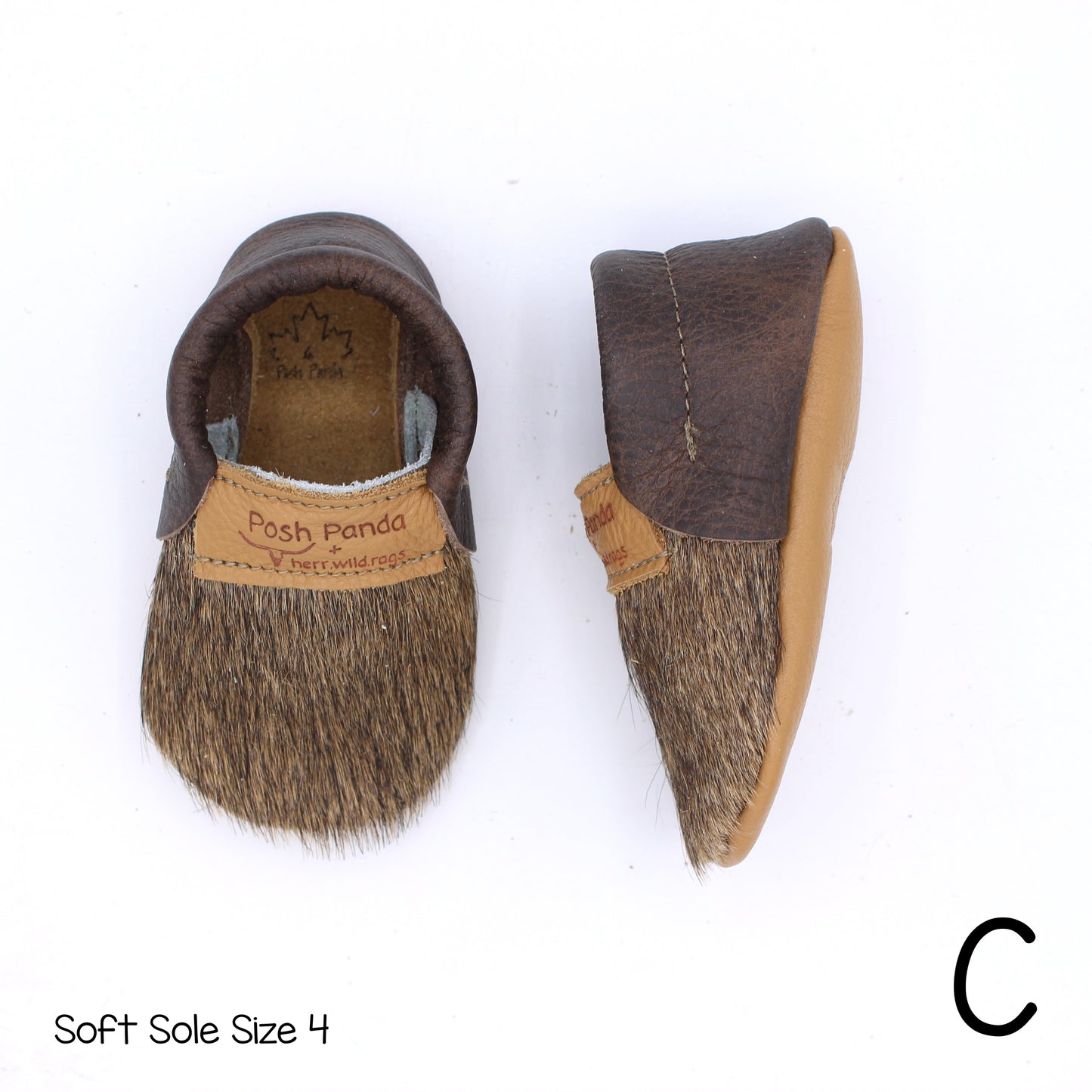 Hair Hide Mocs -  BABY/TODDLER (Soft Sole) - Size 4