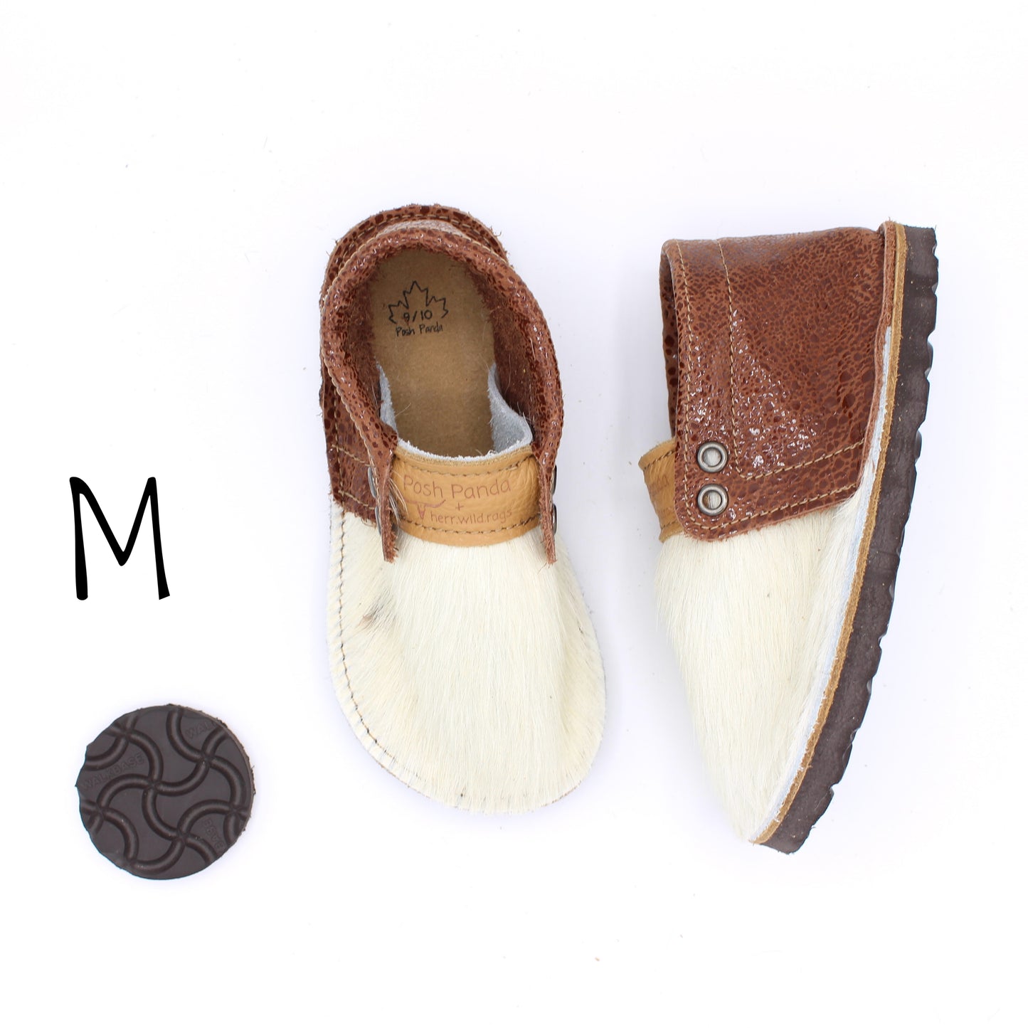 Hair Hide Mocs -  TODDLER - Size 9/10 (RUGGED Sole)