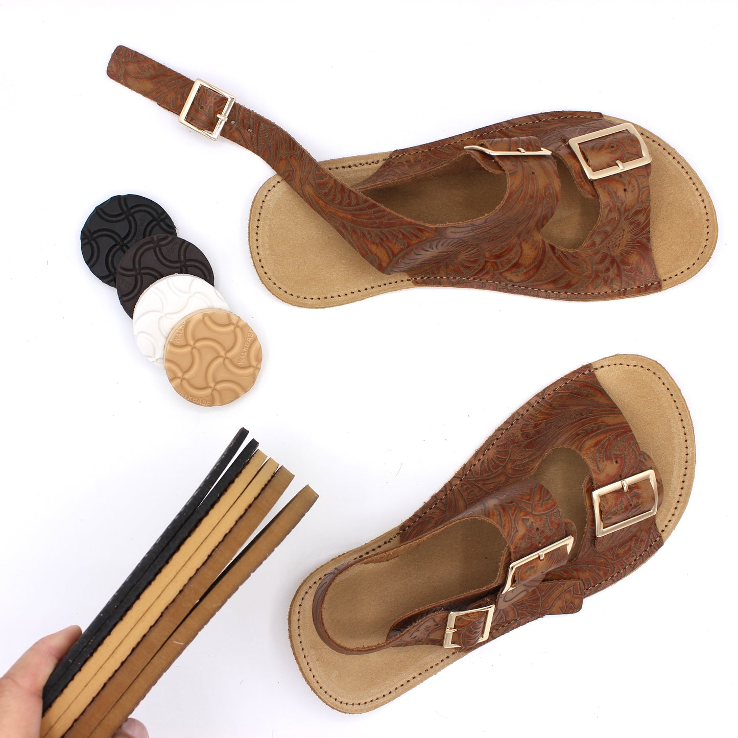 Custom Buckle Sandals with Straps