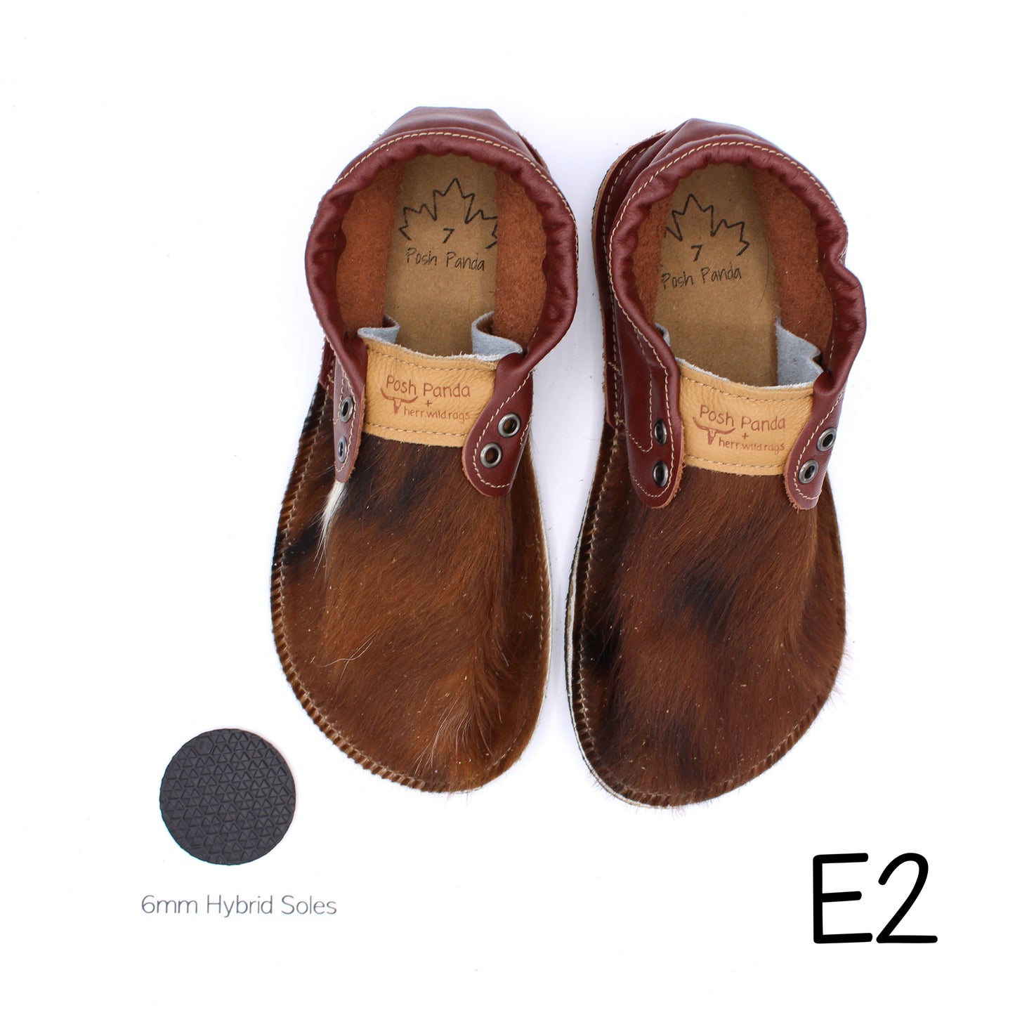 Hair Hide Collab Mocs - Ladies - SIZE 7 (4-6mm Soles)