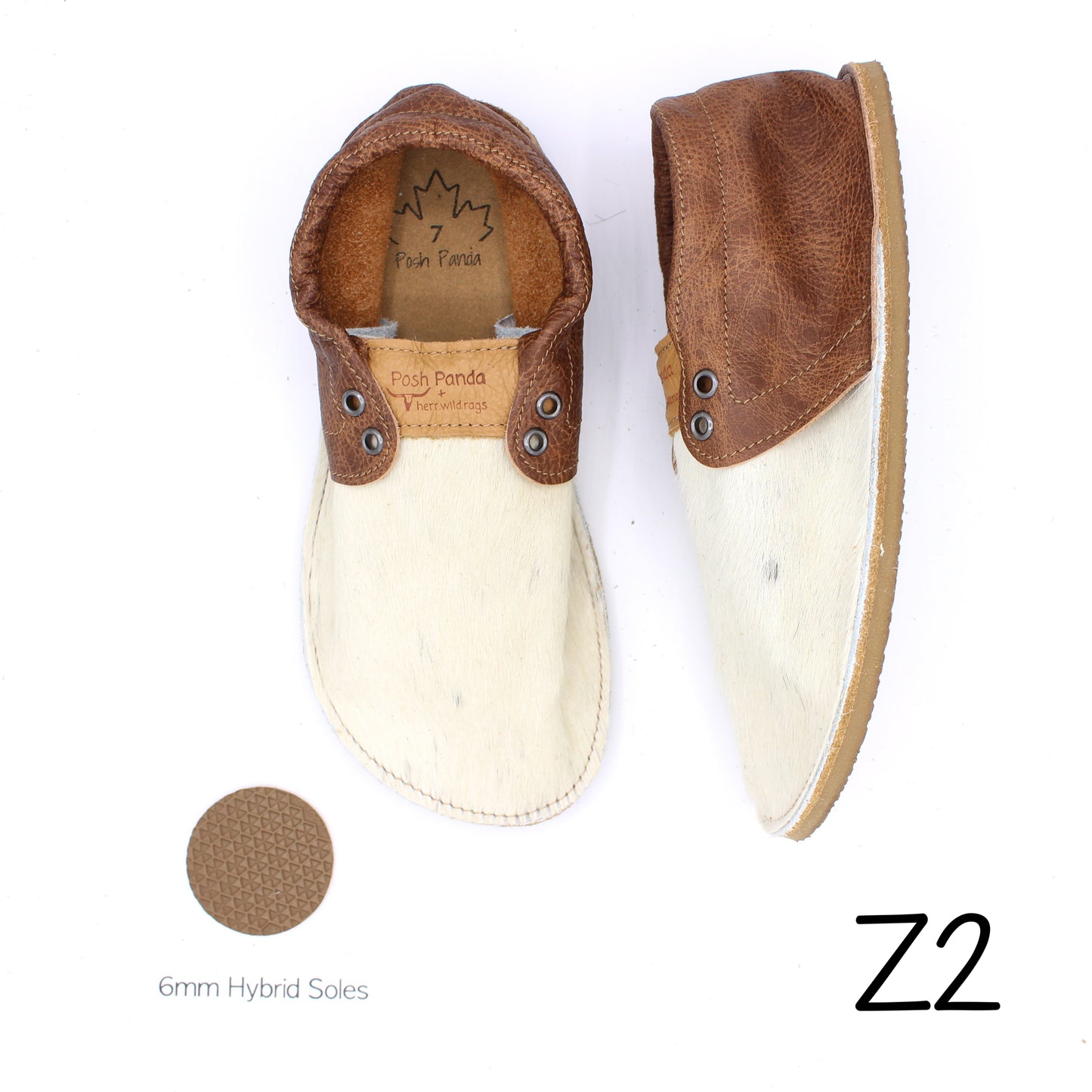 Hair Hide Collab Mocs - Ladies - SIZE 7 (4-6mm Soles)