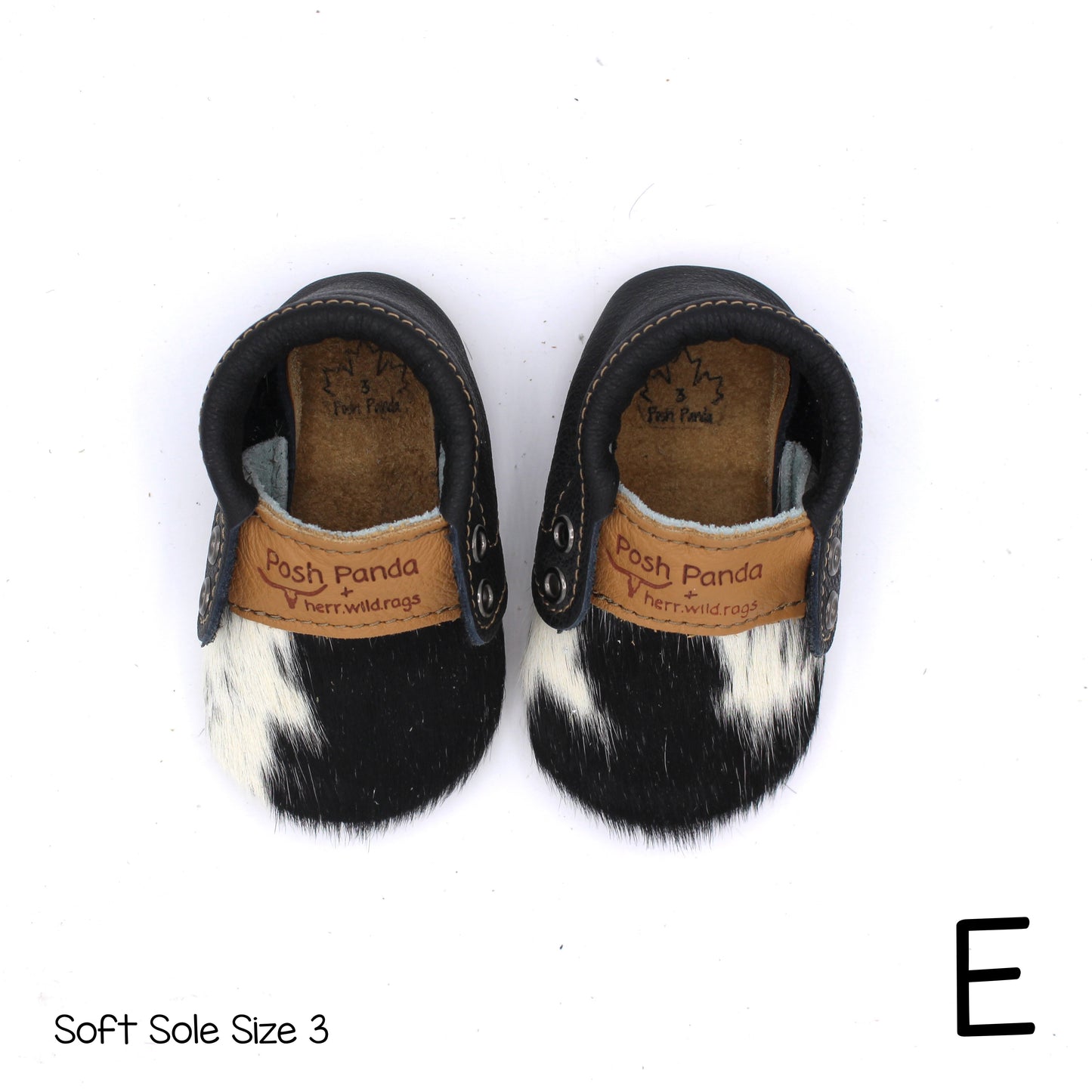 Hair Hide Mocs -  BABY/TODDLER (Soft Sole) - Size 3